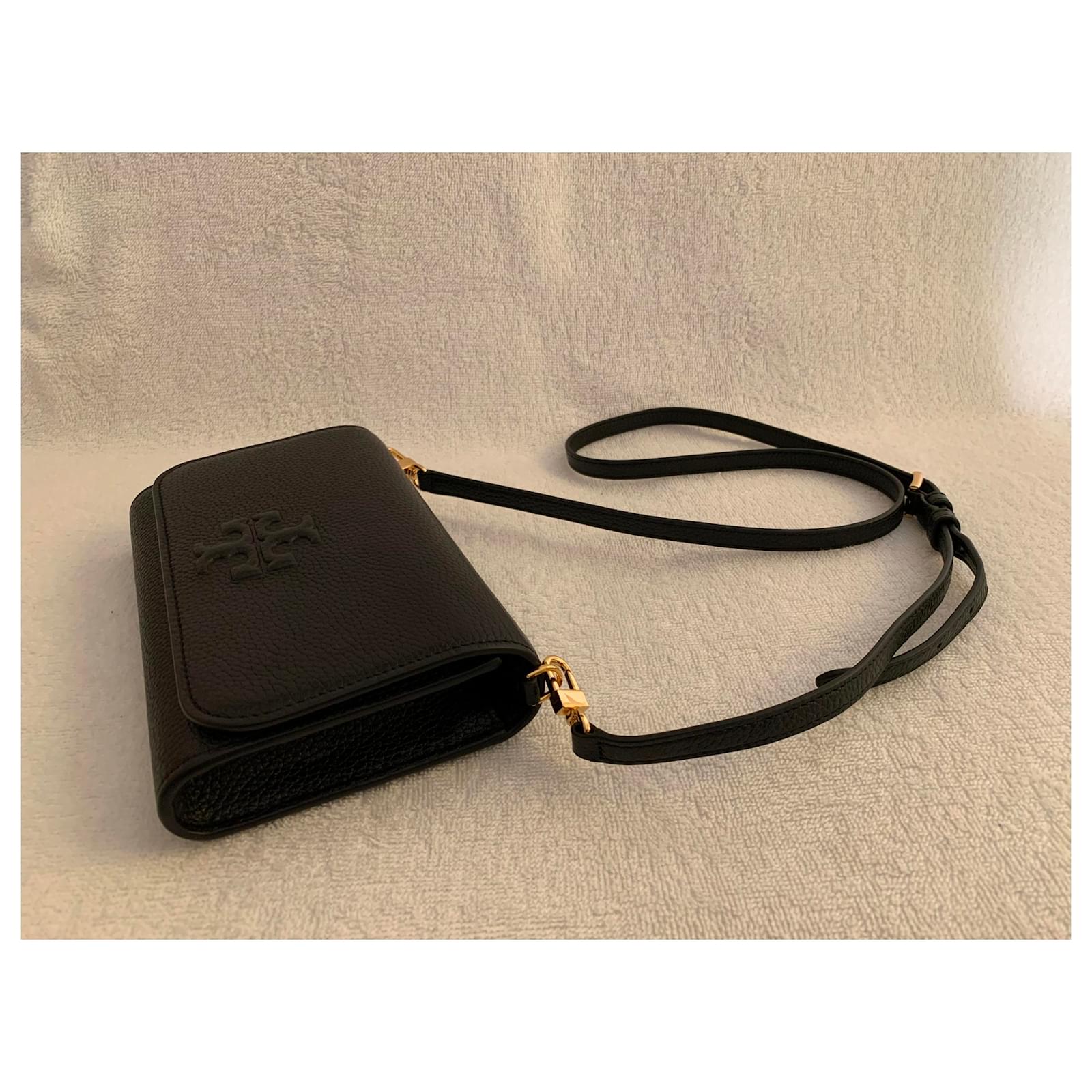 Tory Burch Thea crossbody wallet bag Black Leather ref.400828 - Joli Closet