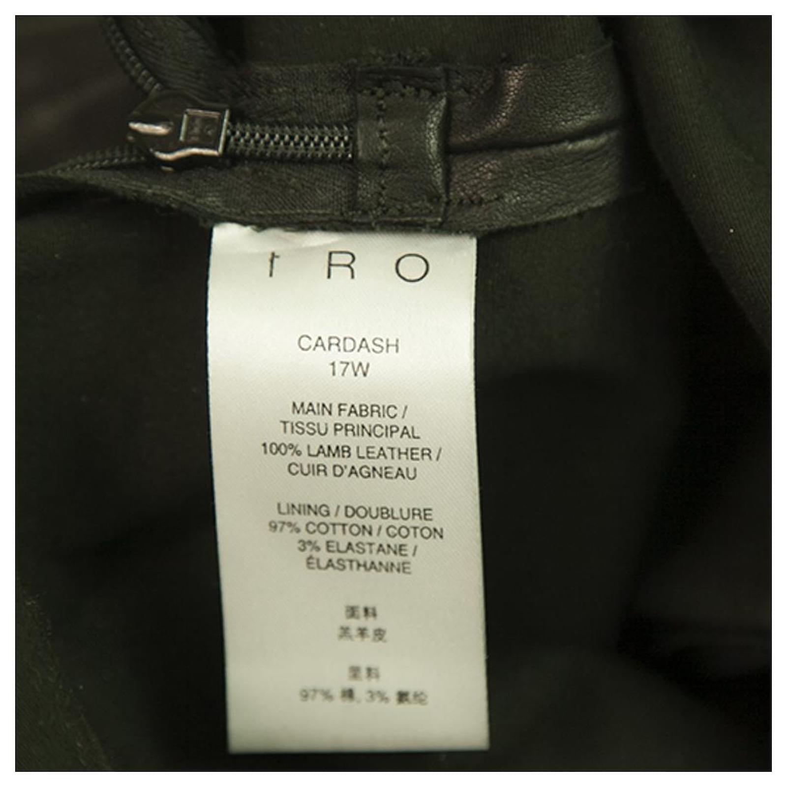 Pantaloni skinny in pelle di agnello cardash IRO con leggings con volant  laterali taglia pantaloni 36 Nero ref.402376 - Joli Closet