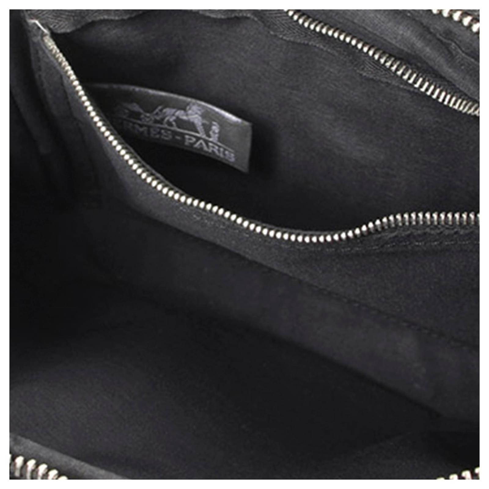 Hermès Hermes Black Acapulco Canvas Belt Bag Leather Cloth Pony