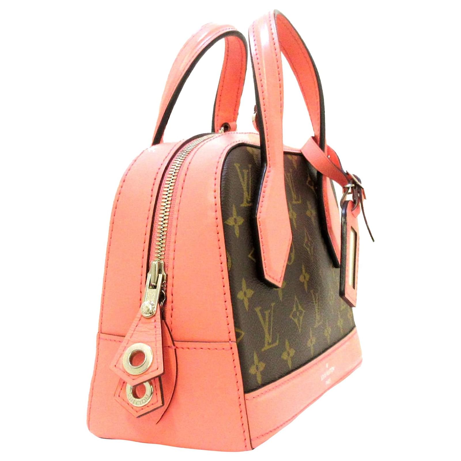 Louis Vuitton Brown Mini Monogram Dora Pink Leather Cloth Pony-style  calfskin ref.403743 - Joli Closet