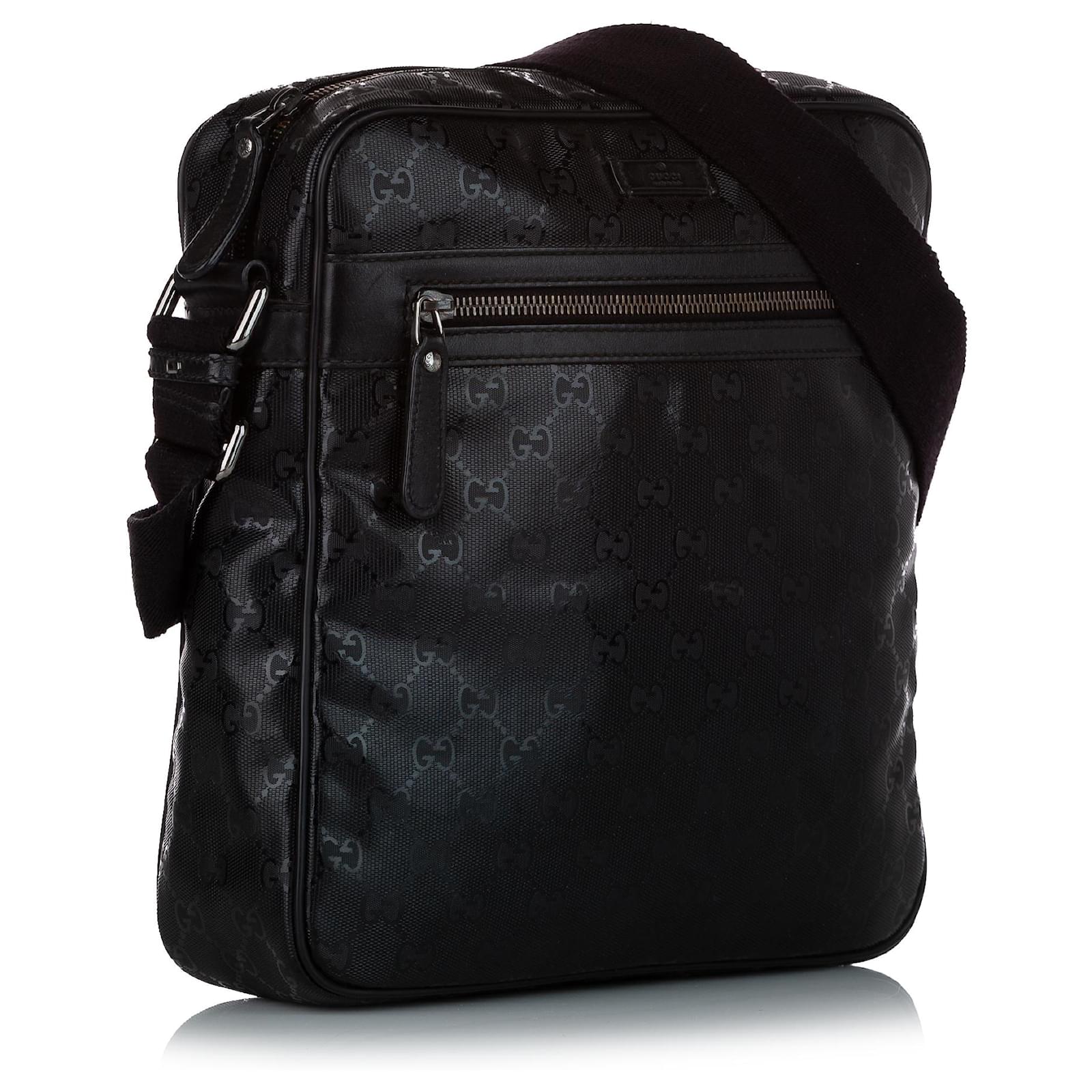 Sac à bandoulière Gucci Black GG Imprime Cuir Plastique Veau façon ...