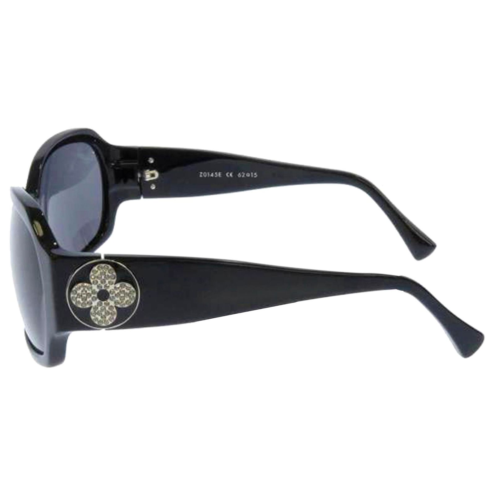 Louis Vuitton Black Ursula Strass Sunglasses Plastic ref 