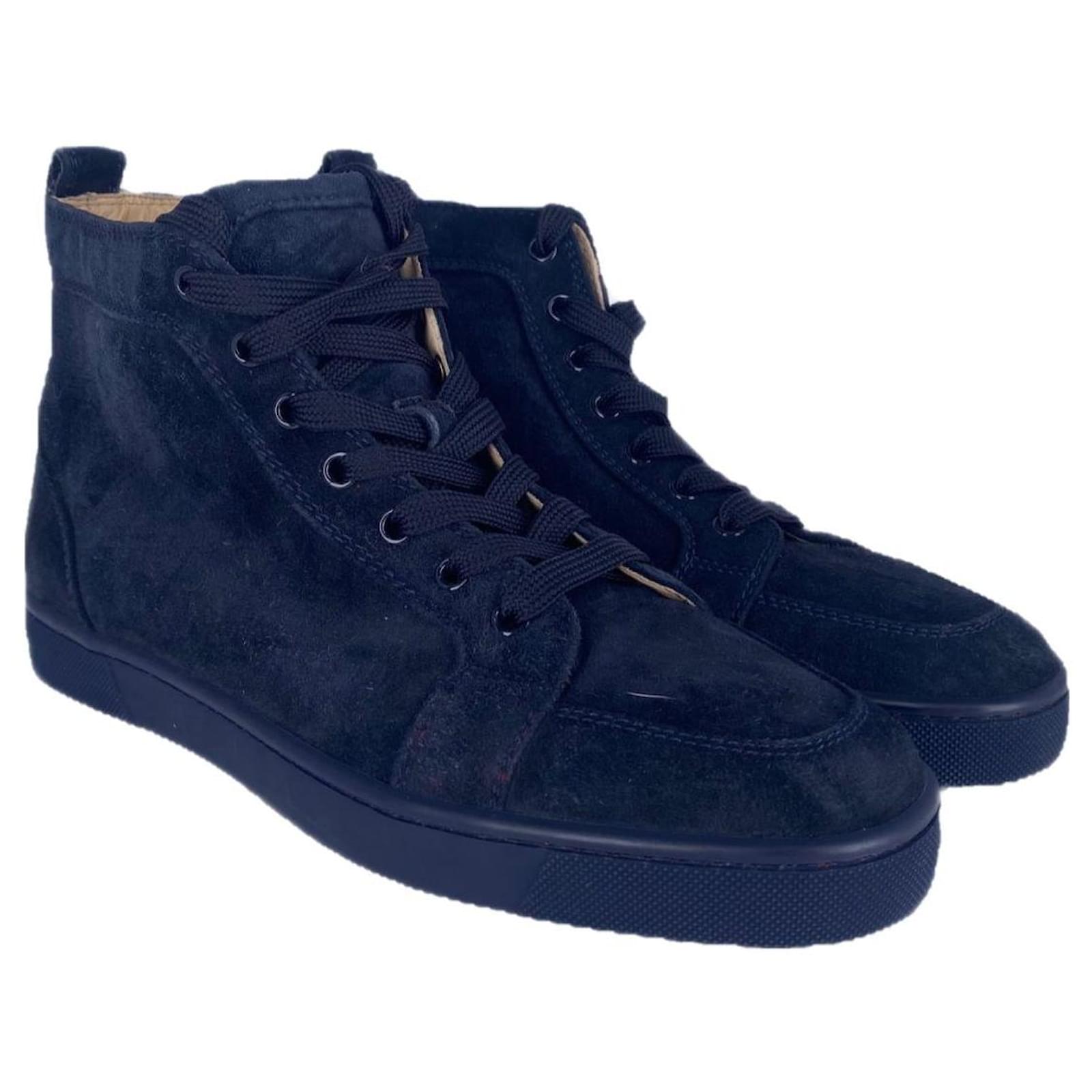 Christian Louboutin Louis Trainers in Blue Suede ref.406691 - Joli