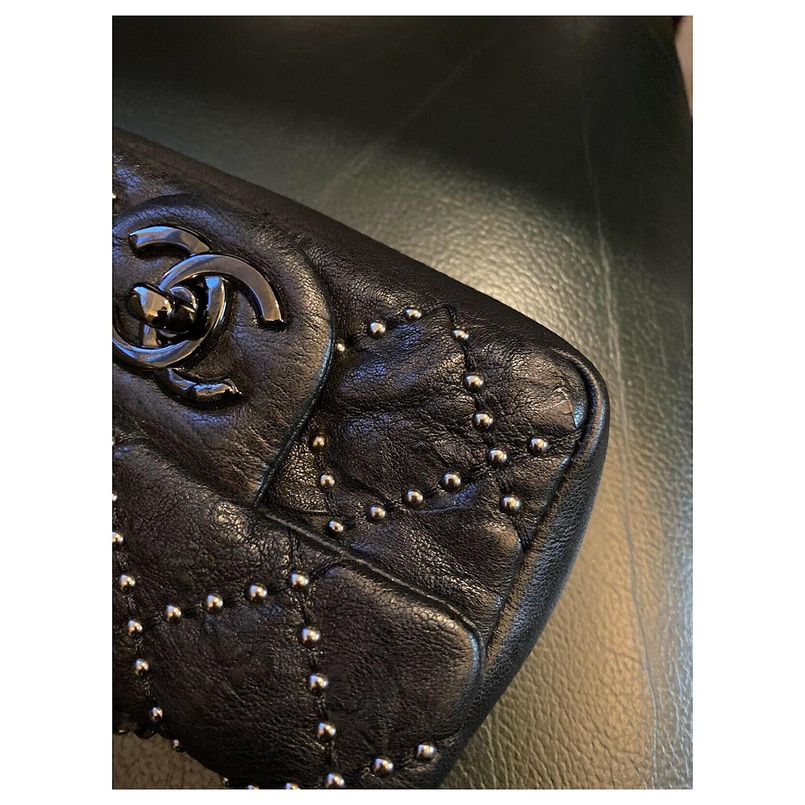 Chanel Mini Paris - Dallas Limited Edition Studded Flap Bag Black