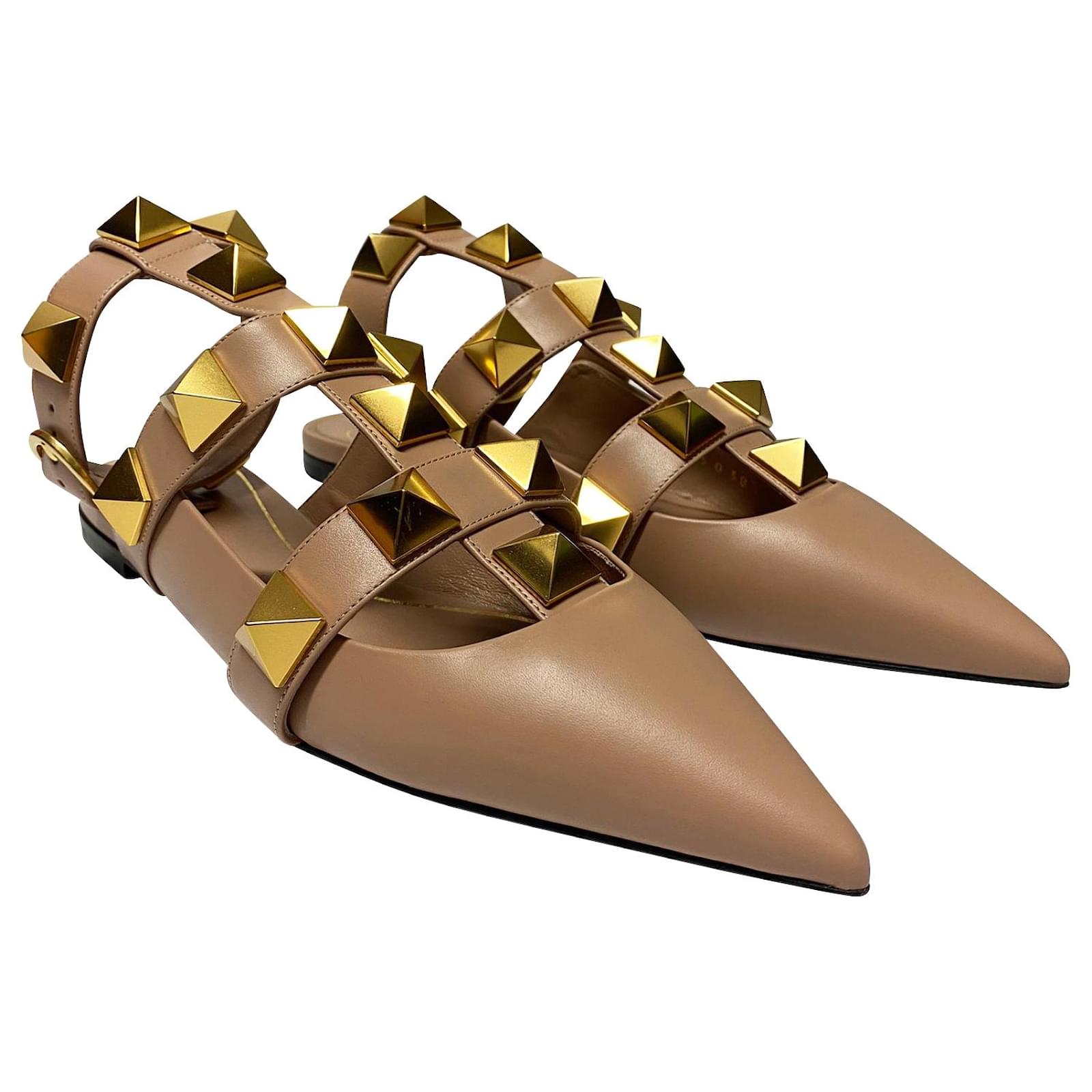valentino roman stud calfskin ballet