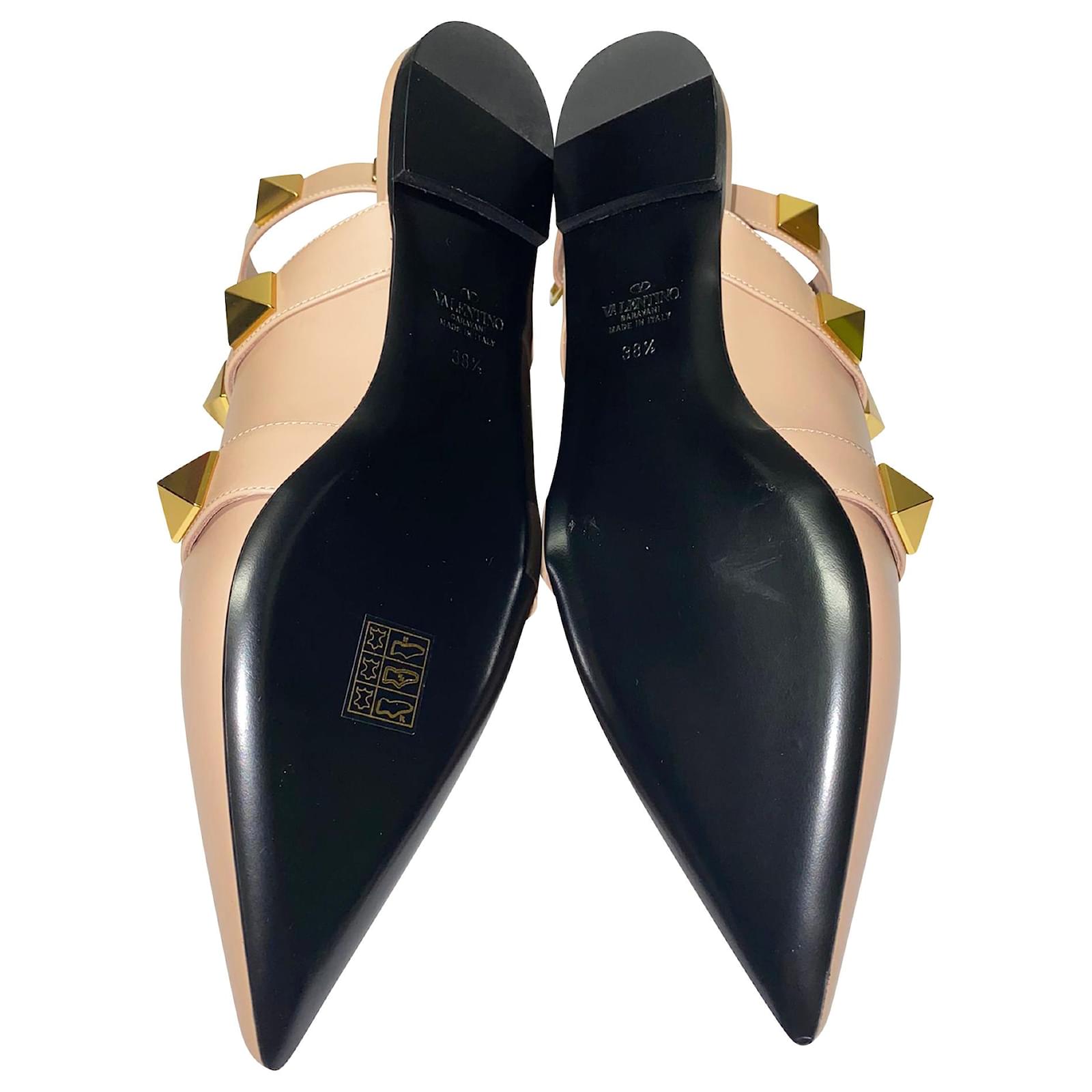 valentino roman stud calfskin ballet
