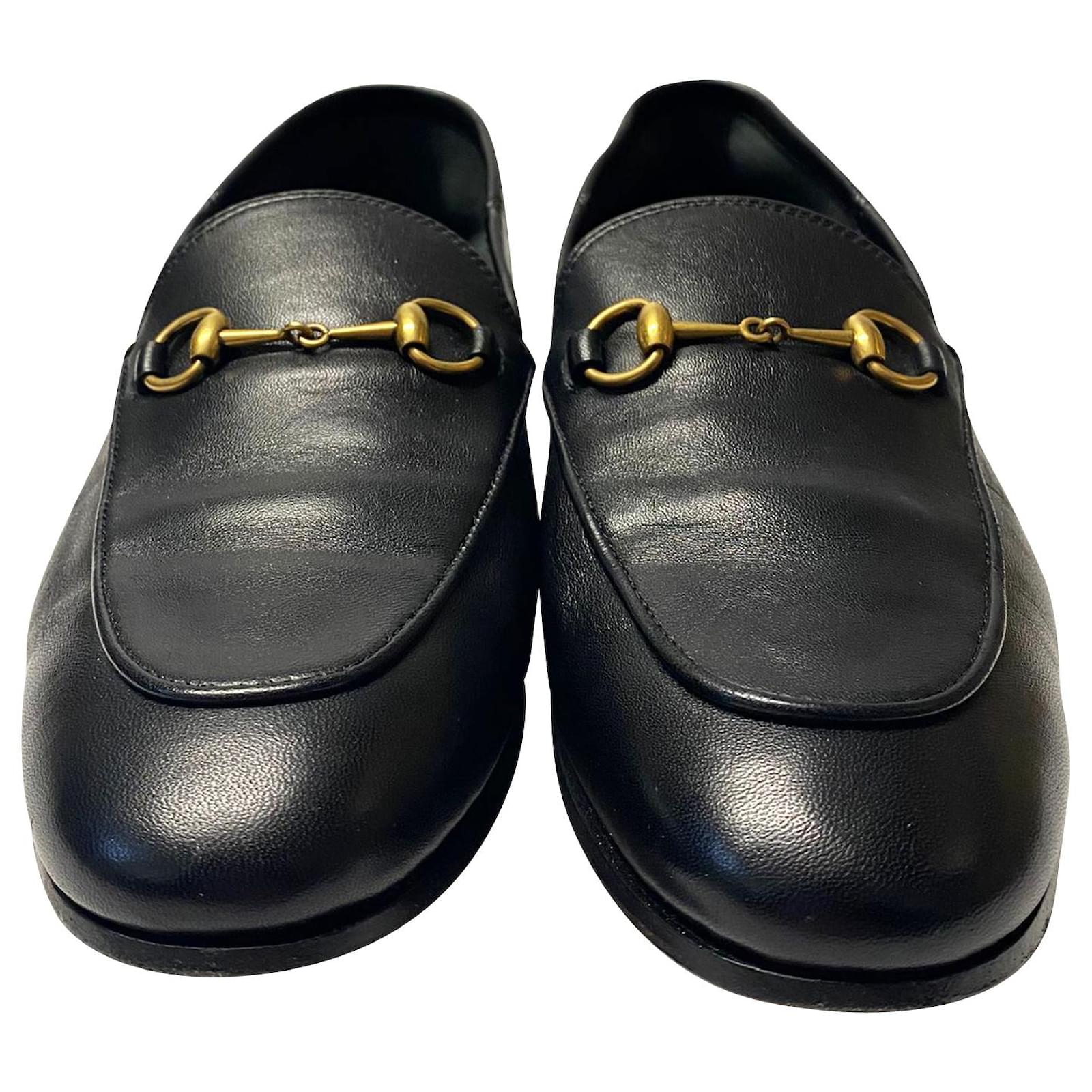 Gucci Brixton Horsebit Loafers in Black Leather ref.407814 - Joli Closet