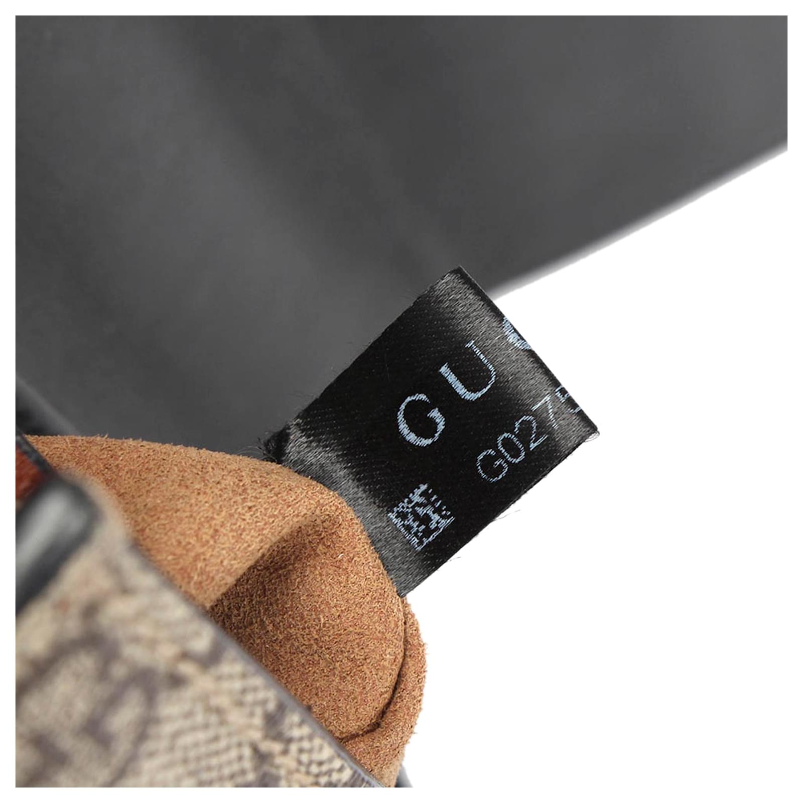 Gucci Brown Small GG Supreme Padlock Crossbody Bag Black Beige Leather  Cloth Pony-style calfskin Cloth ref.408565 - Joli Closet