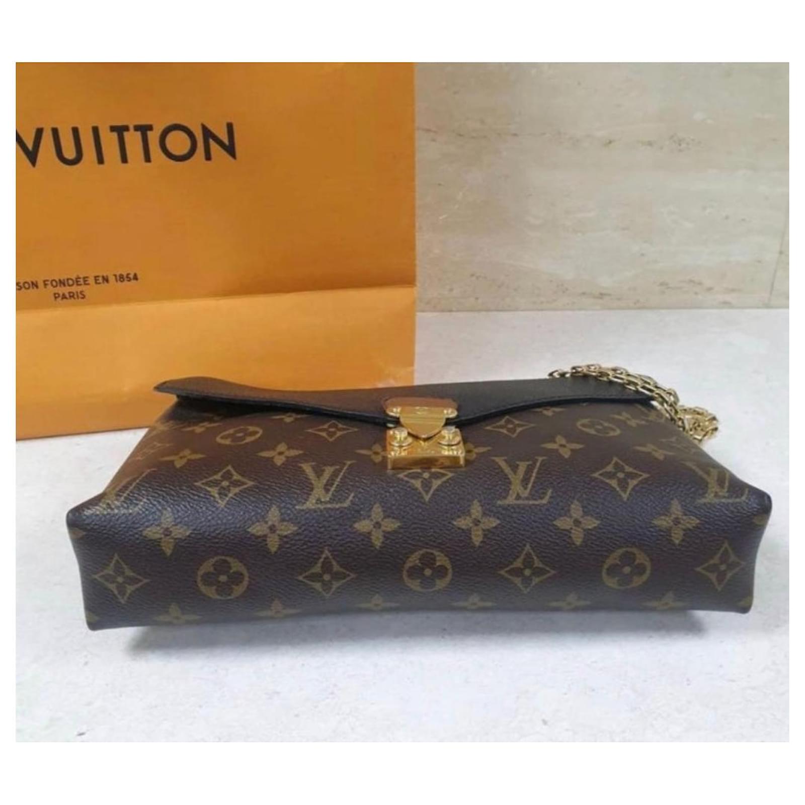 Louis Vuitton Black Monogram Canvas Pallas Chain Bag Multiple colors Cloth  ref.408654 - Joli Closet