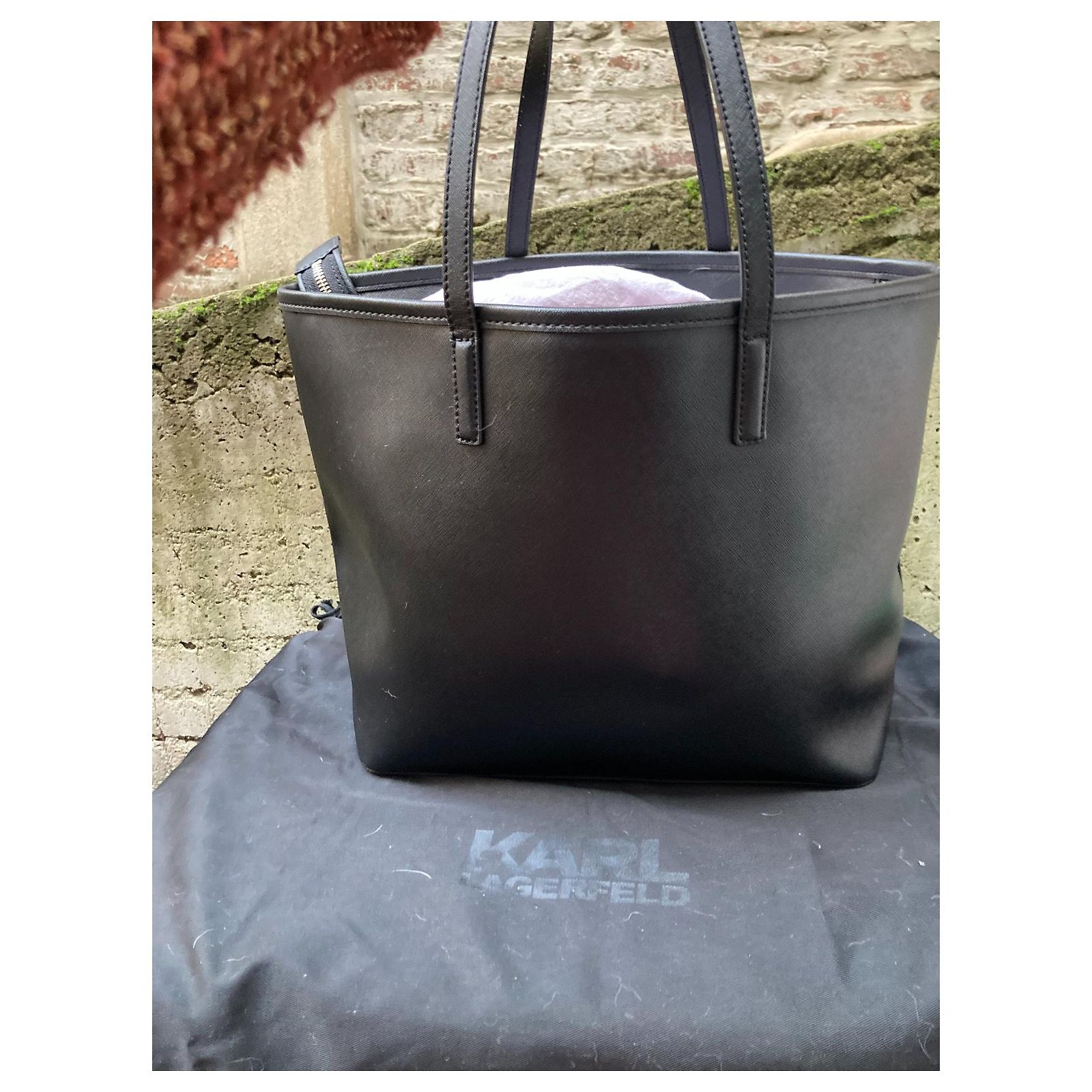 Sac Karl Lagerfeld En Cuir Noir - Série Limitée Originale - Neuf Avec étiquettes