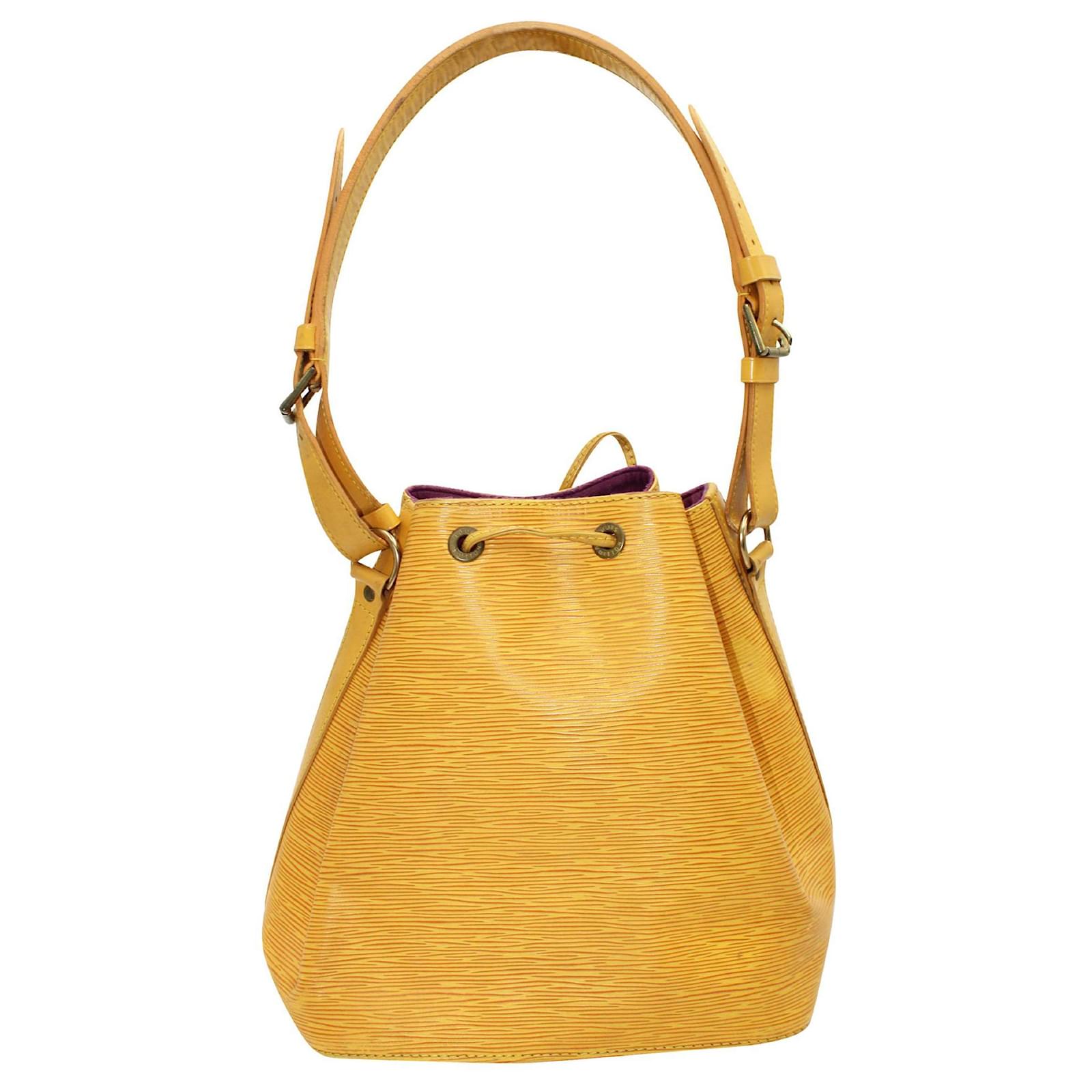 Louis Vuitton Vintage Yellow Noe Petit Bucket Bag Leather ref