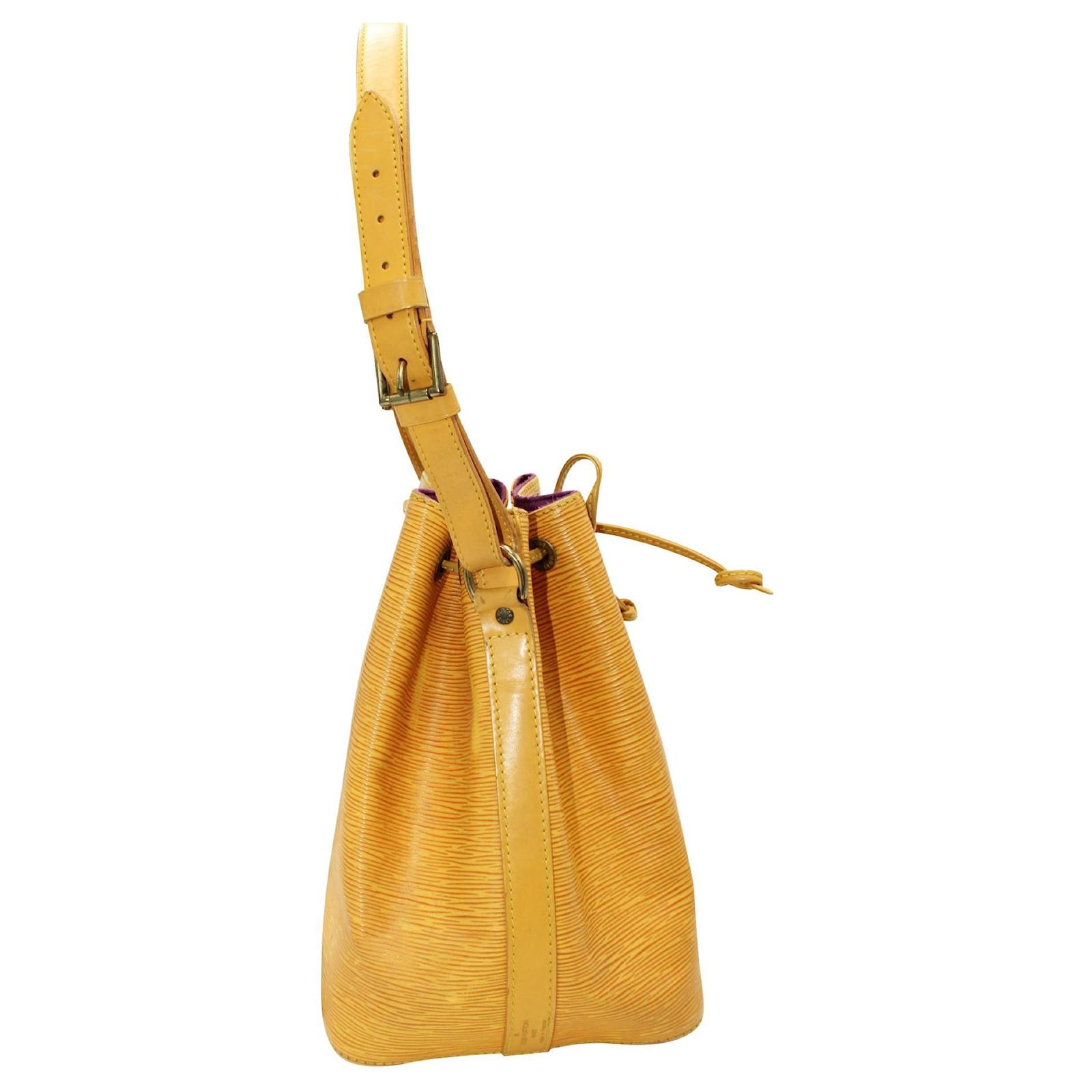 Louis Vuitton Vintage Yellow Noe Petit Bucket Bag Leather ref