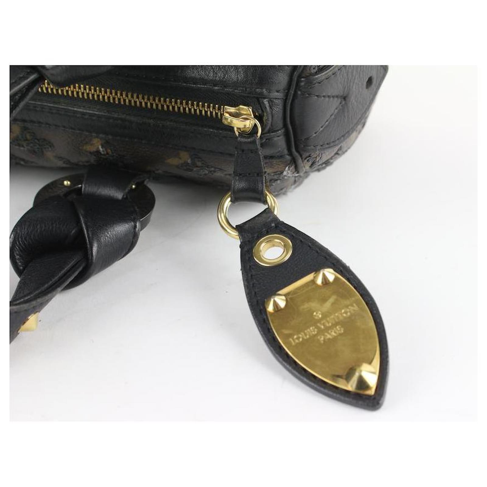Louis Vuitton Black Sequin Monogram Eclipse Speedy 30 Leather ref