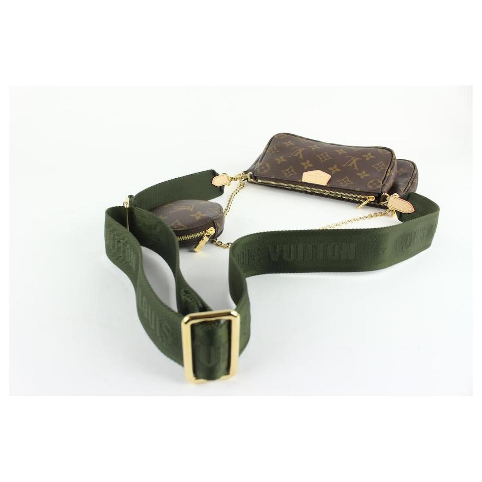 Autre Marque Louis Vuitton Khaki Green Multi Pochette Trio Crossbody  Leather ref.371252 - Joli Closet