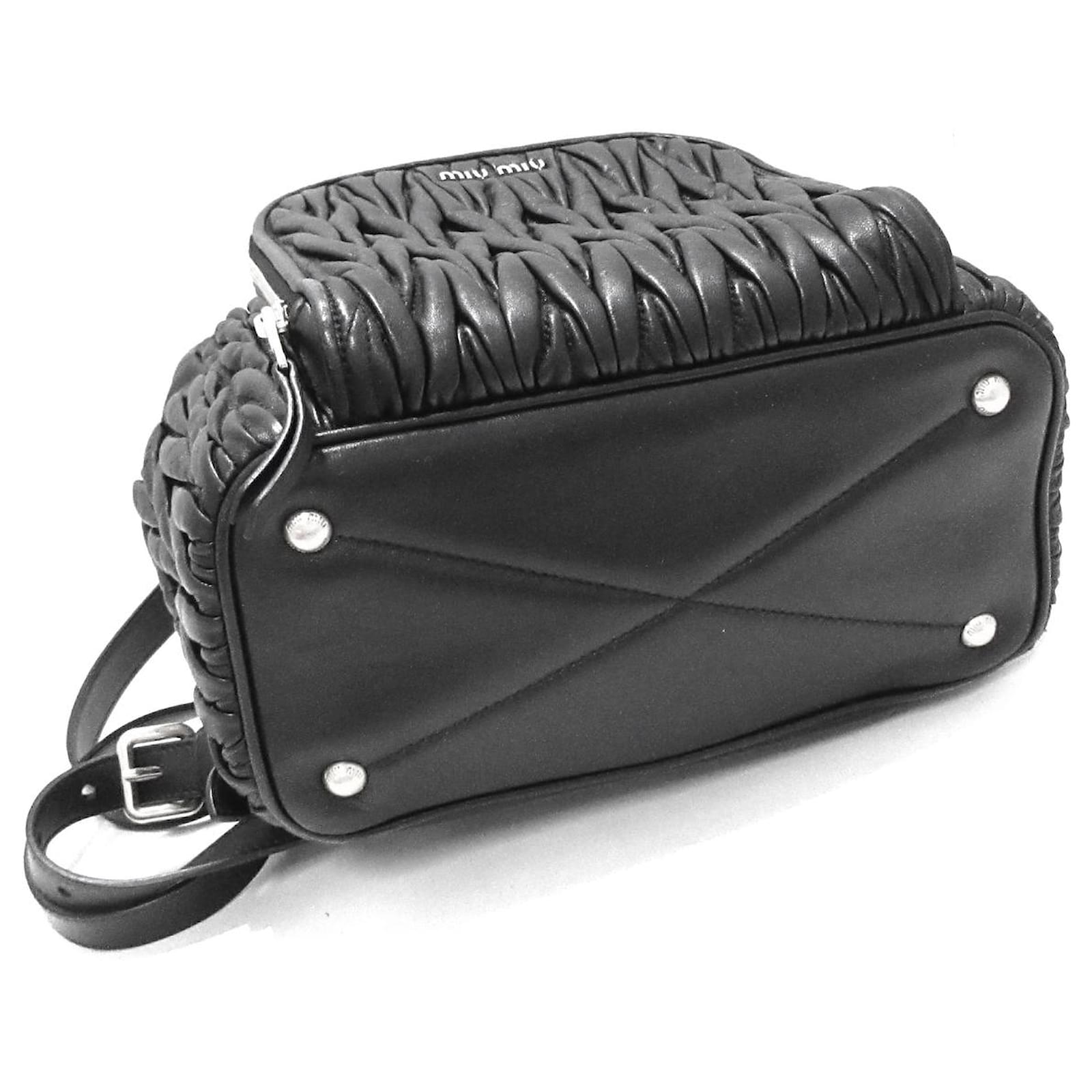 NEW Miu Miu RT0383 X72 Vitello Lux Bauletto Aperto Fuxia