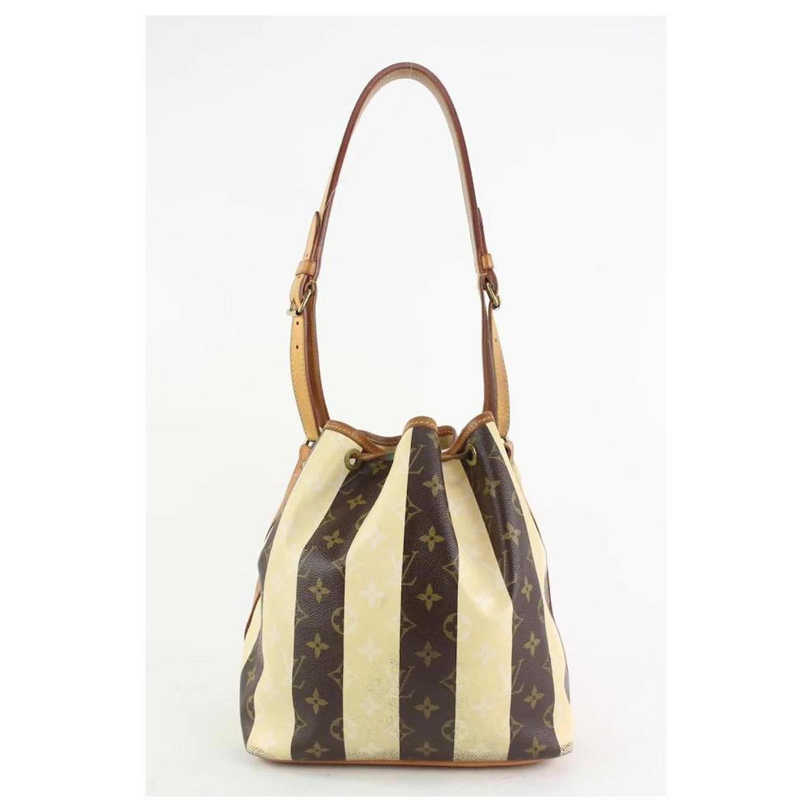 Louis Vuitton Stripe Monogram Rayures Petit Noe Drawstring Bucket Hobo Bag  Leather ref.410478 - Joli Closet
