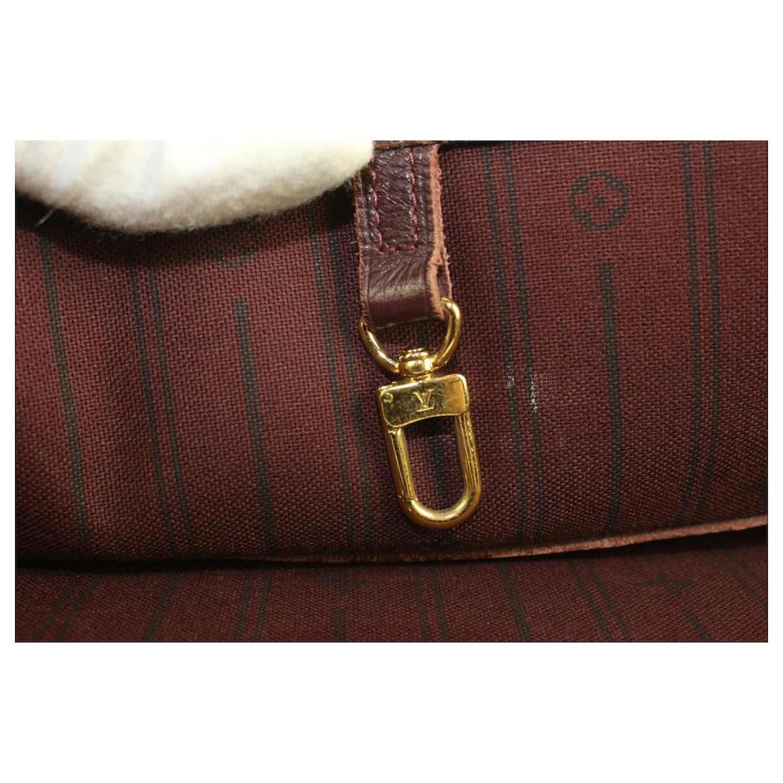 Louis Vuitton Burgundy Monogram Mini Lin Idylle Neverfull mm Tote 10lv1101