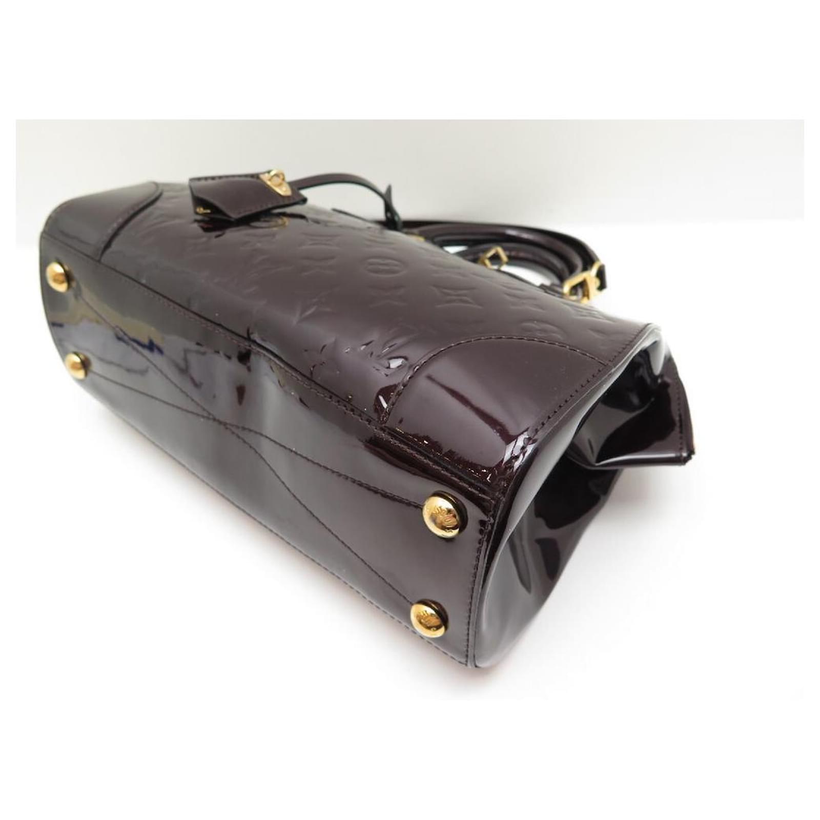 NEW LOUIS VUITTON SANTA MONICA M HANDBAG50423 LACQUERED MONOGRAM LEATHER  BAG Purple Patent leather ref.410994 - Joli Closet