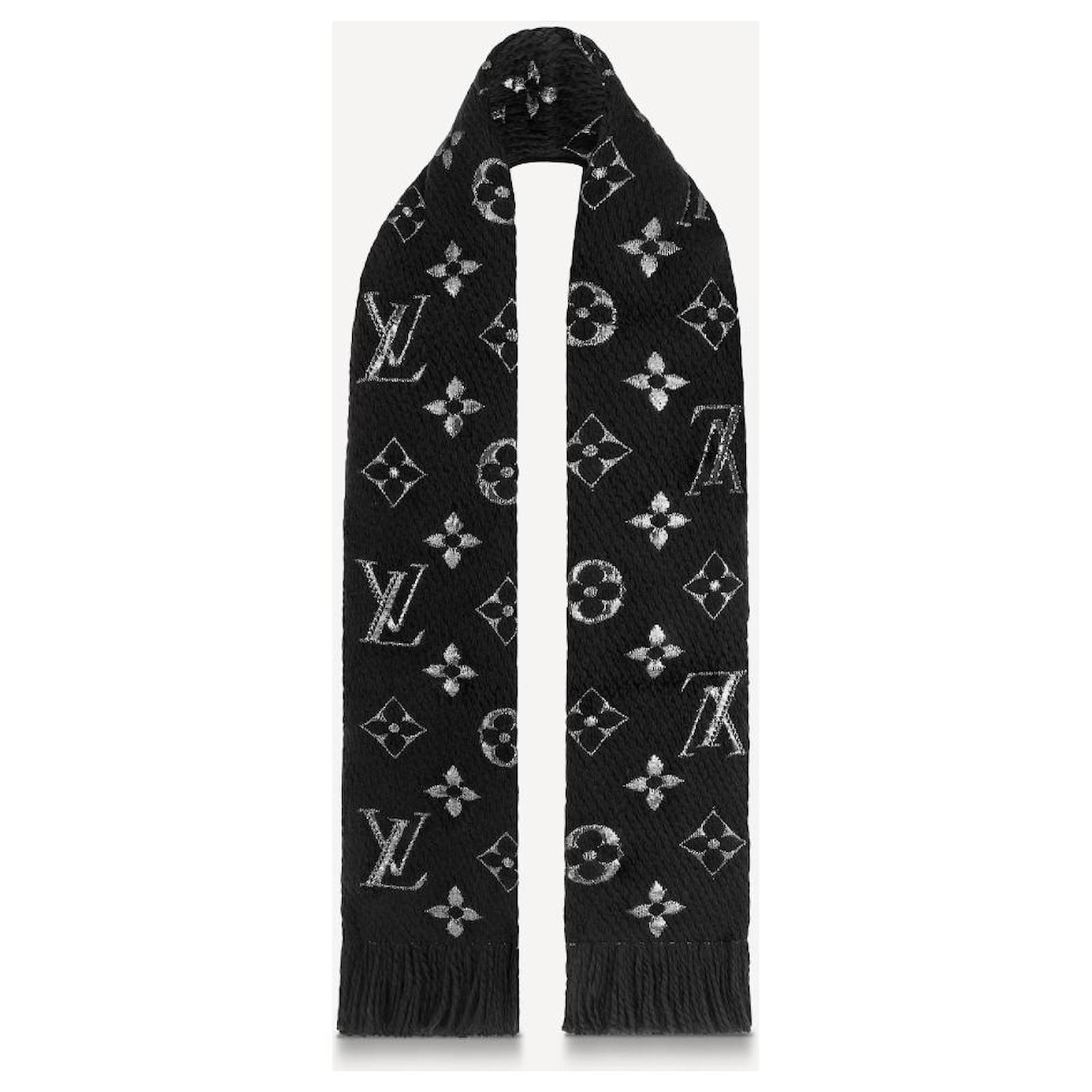 Louis Vuitton LV Logomania scarf new Black Wool ref.412328 - Joli Closet