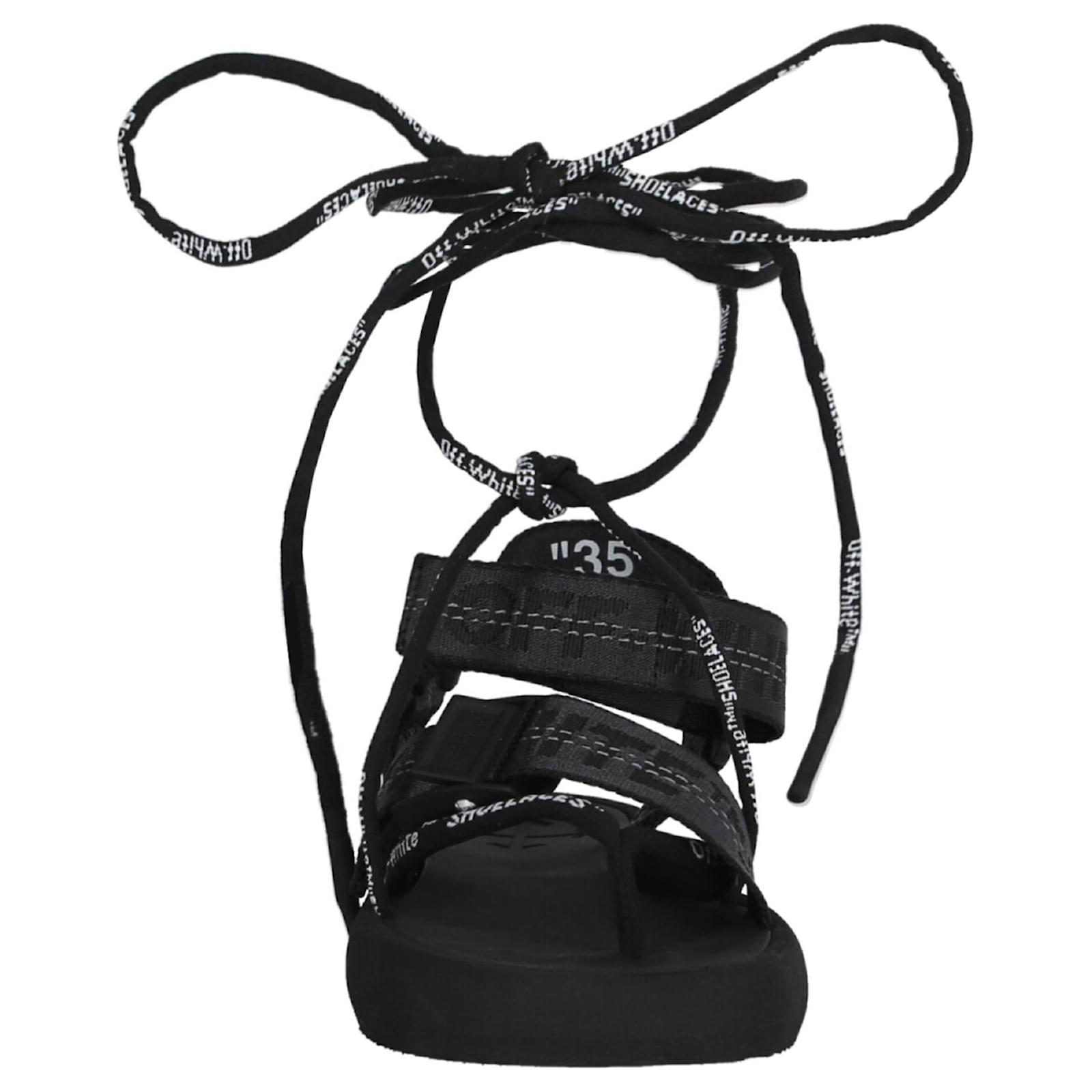 Off white logo sales sport sandals