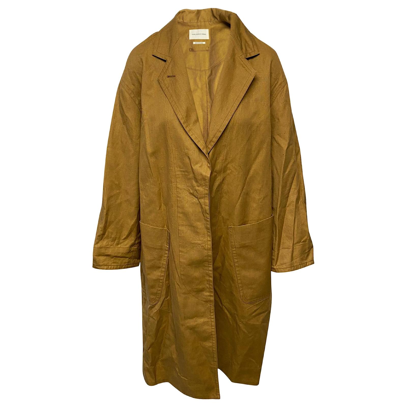 Isabel Marant Etoile Oversized Coat in Brown Cotton ref.412442 - Joli ...