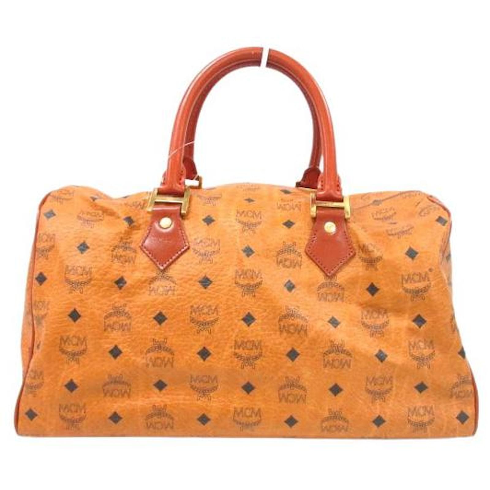 MCM Travel bag Brown Leather ref.412641 Joli Closet