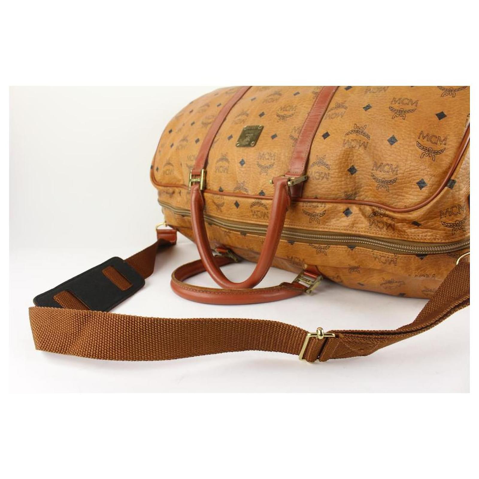 MCM Vintage Visetos Belted Duffel Bag (SHF-19048) – LuxeDH