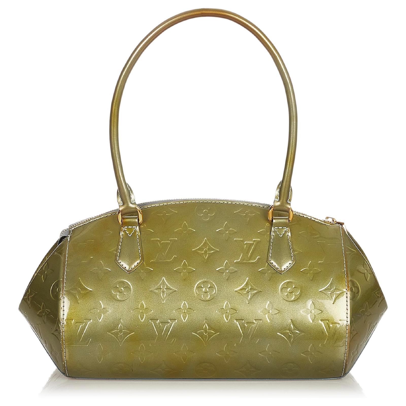 Louis Vuitton Green Vernis Sherwood PM Leather Patent leather ref
