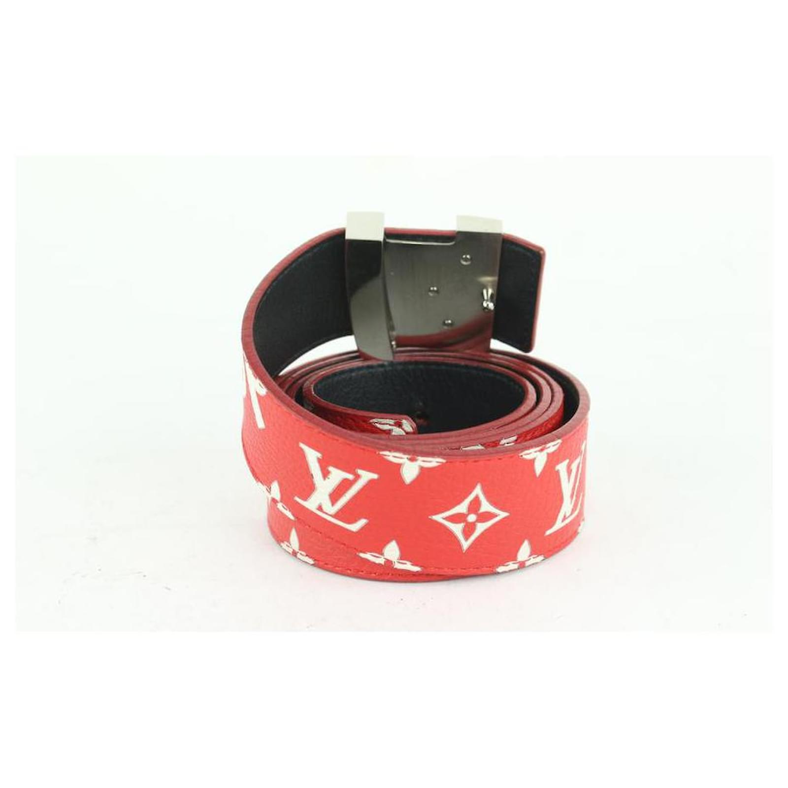 A Close Look at the Louis Vuitton x Supreme Red Initiales Belt — DJR  Authentication