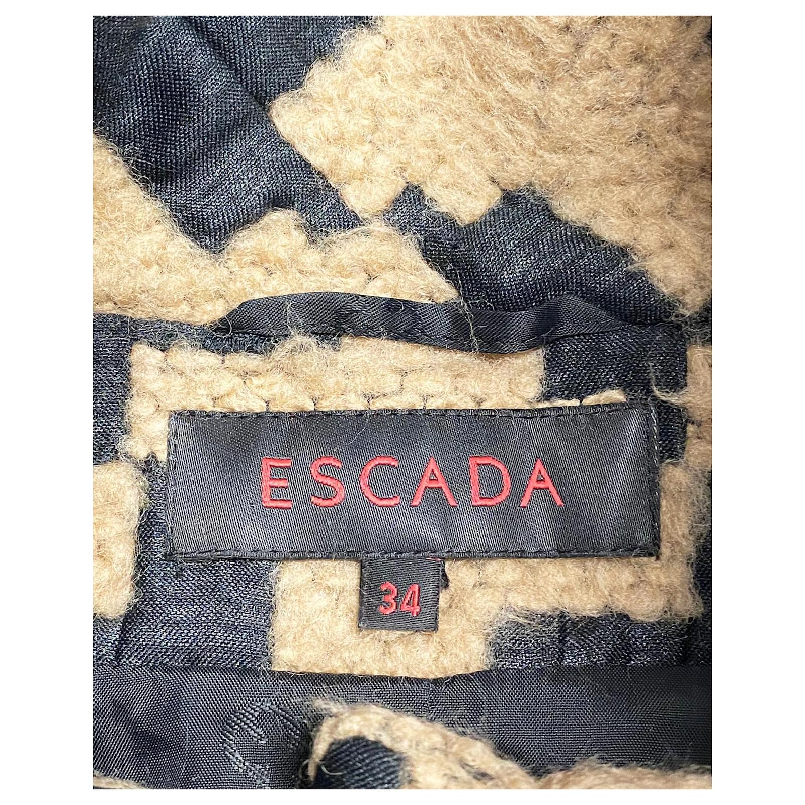 Veste De Tailleur ESCADA Pure Laine Crème, Taille 14 (40), Neuve Avec étiquettes