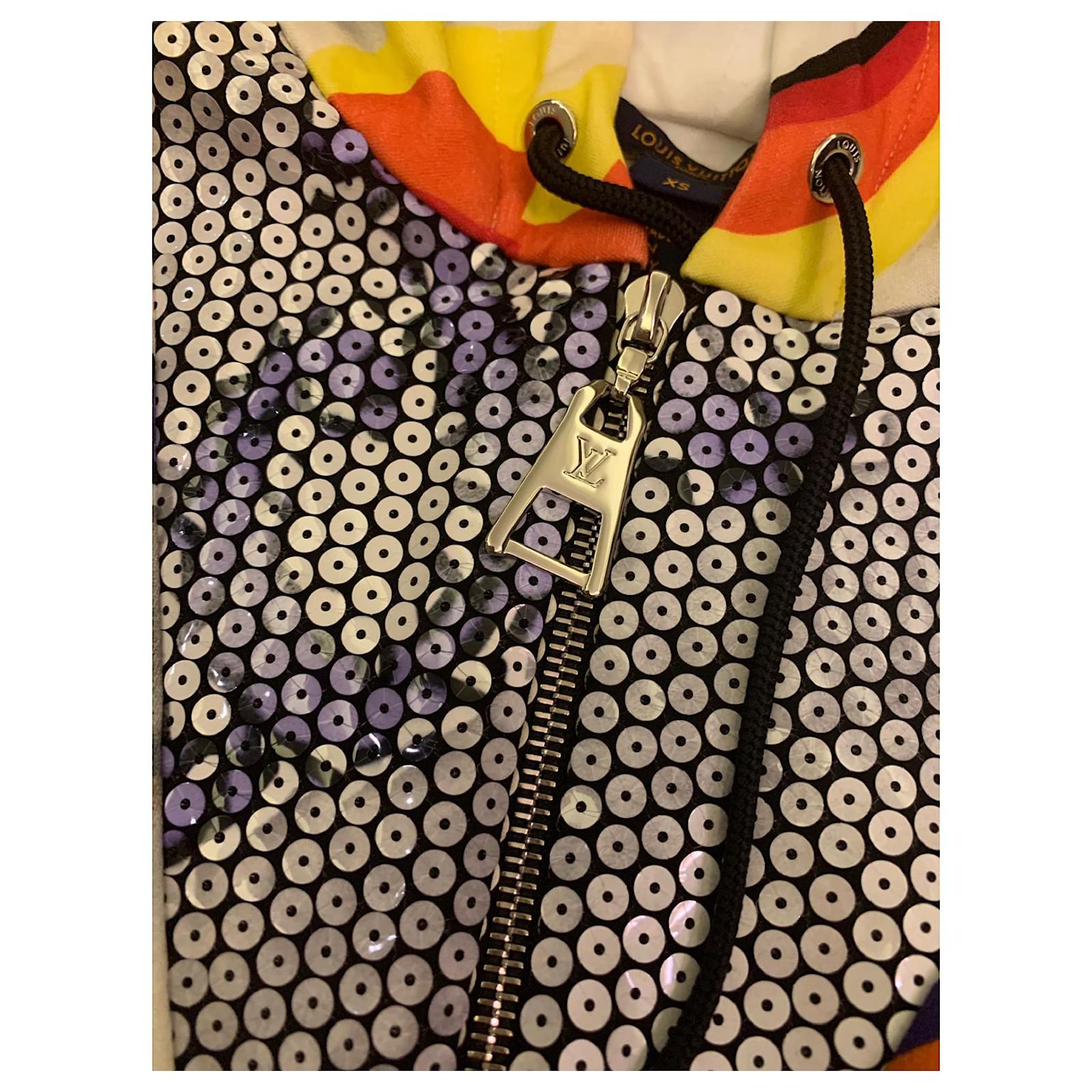Louis Vuitton Graphic conditionment Zip Up Hoodie Parker for Japan Only  White Cotton Nylon ref.415063 - Joli Closet