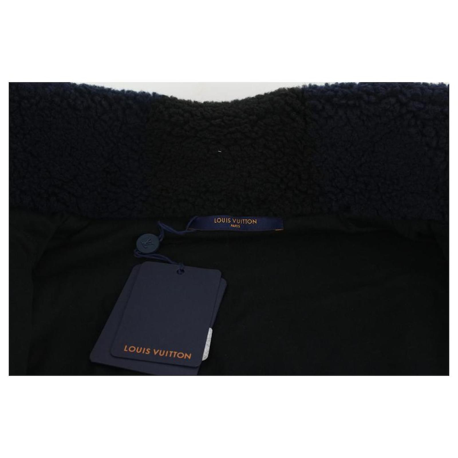 Louis Vuitton Mens M LV Nigo Navy Jacquared Damier Fleece Zip Jacket Blouson 111