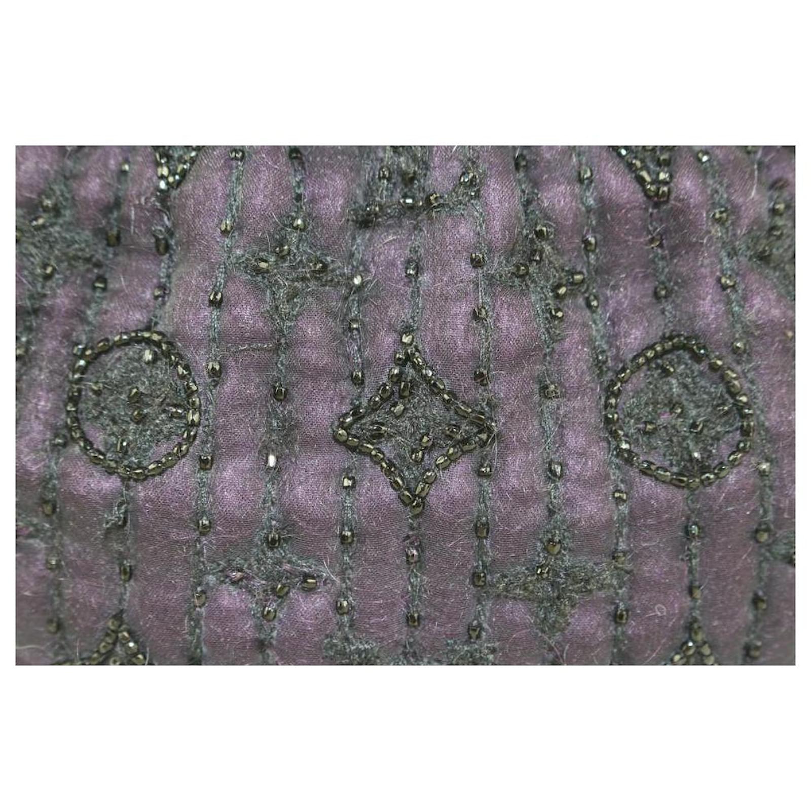 Louis Vuitton Violet Quilted Monogram Chiffon Mink Demi Lune PM Bag 20lva624
