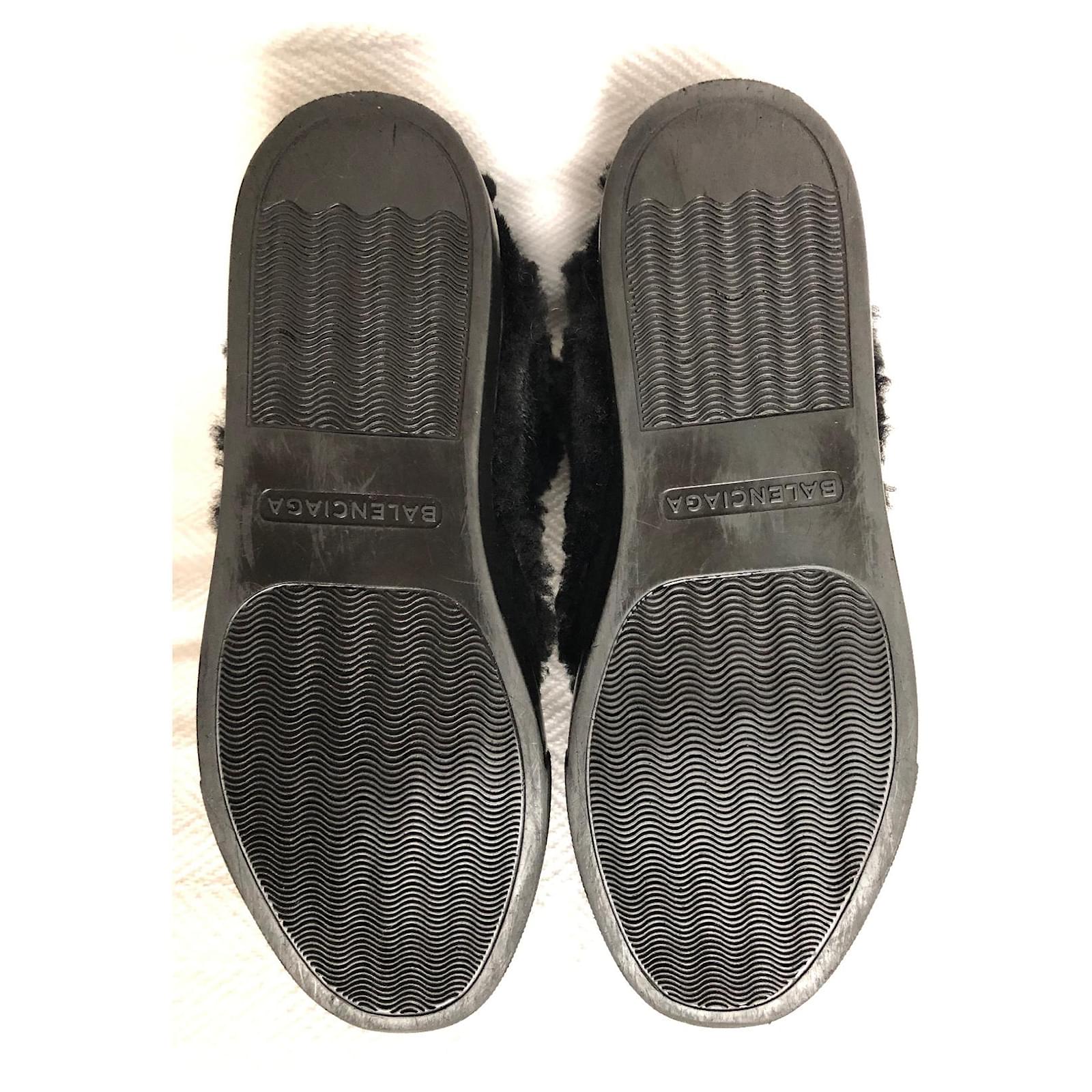 Balenciaga Winter basket shoes Black Pony hair ref.415243