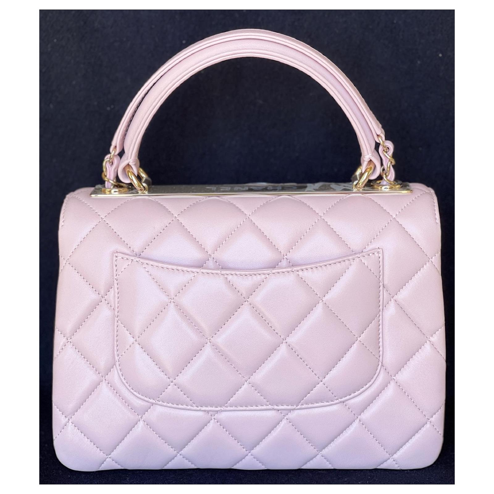 Chanel Small Light Pink Trendy CC Top Handle Bag Leather ref.415419 - Joli  Closet