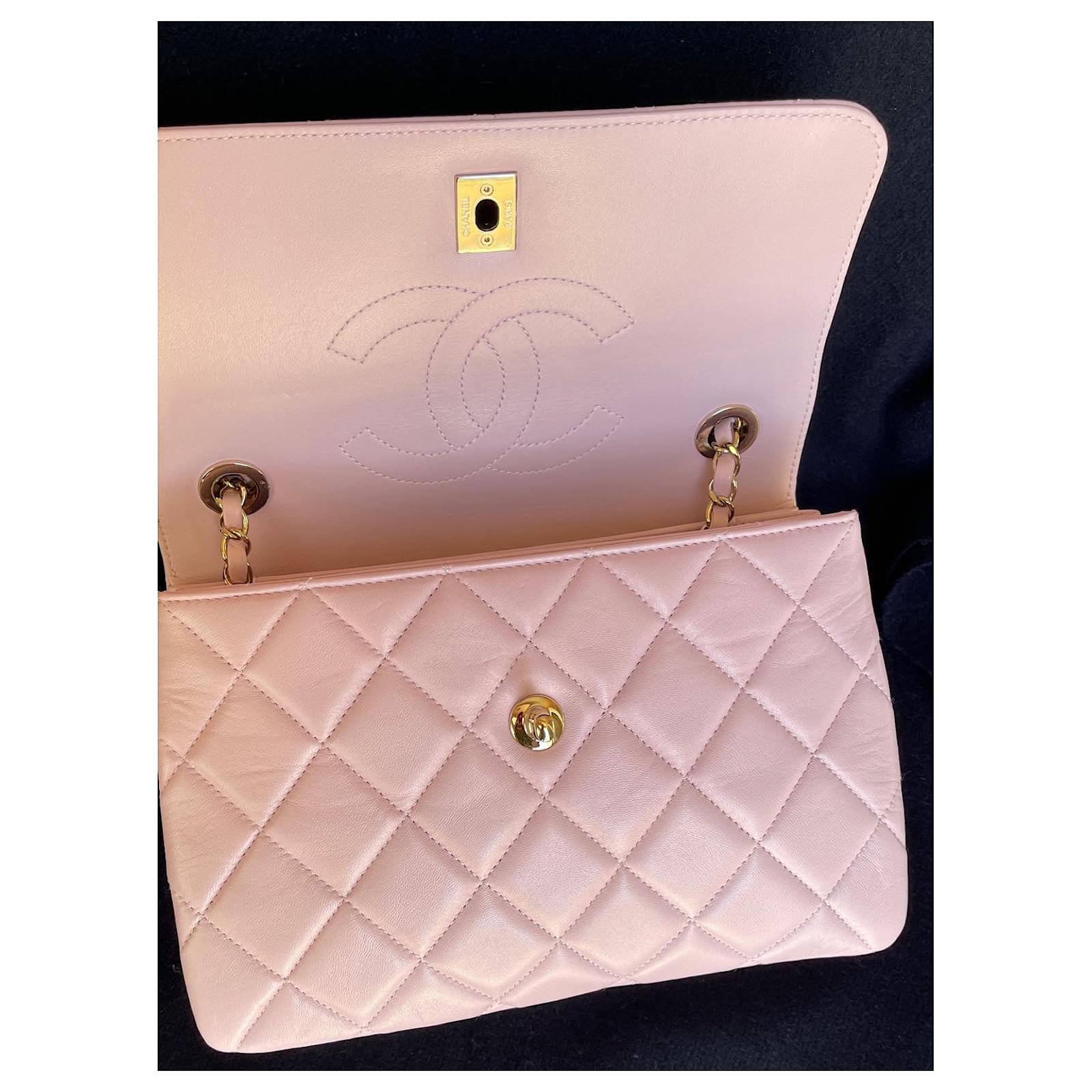 Chanel Small Light Pink Trendy CC Top Handle Bag Leather ref
