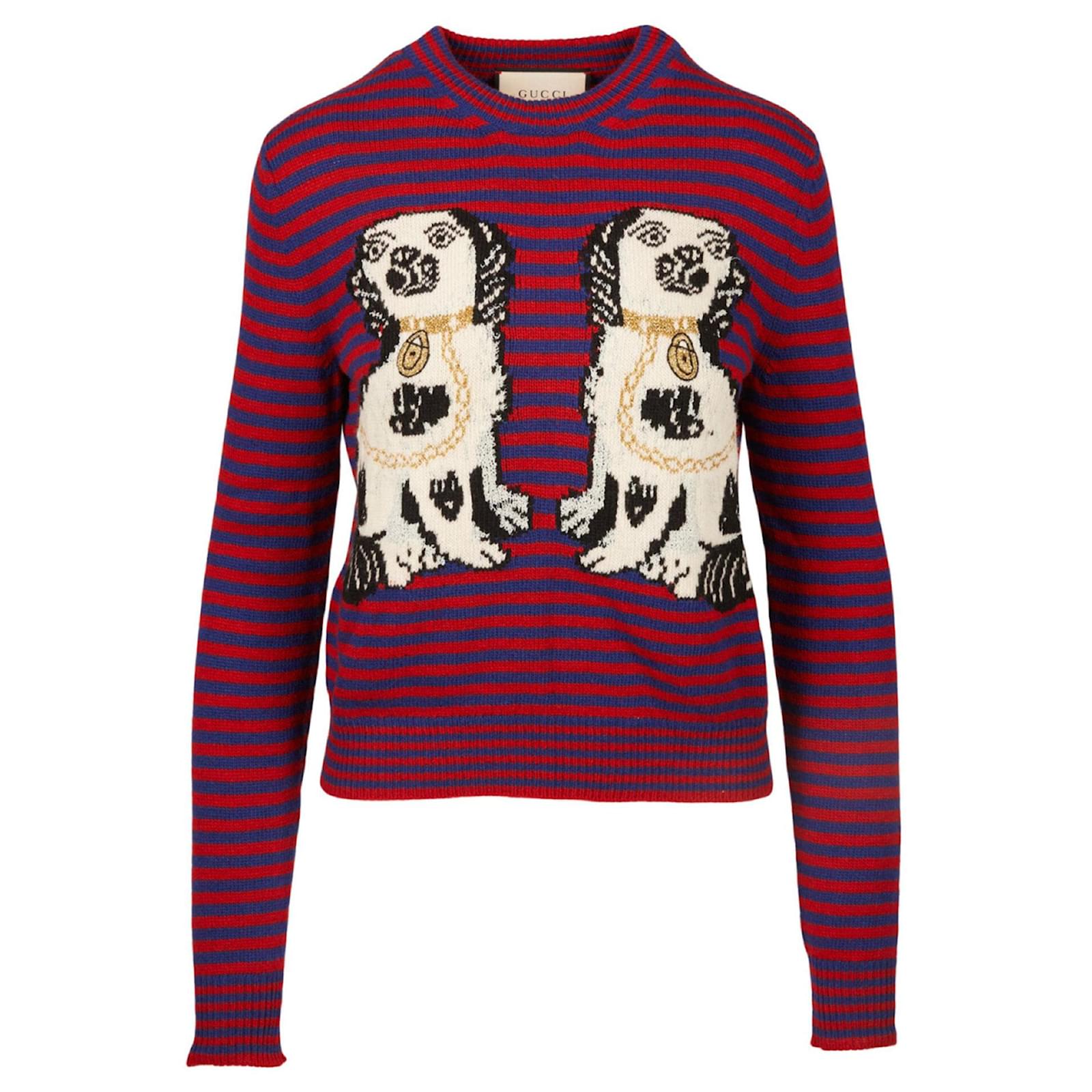 Gucci Striped Puppy Sweater Multiple colors Wool ref.415991 - Joli Closet