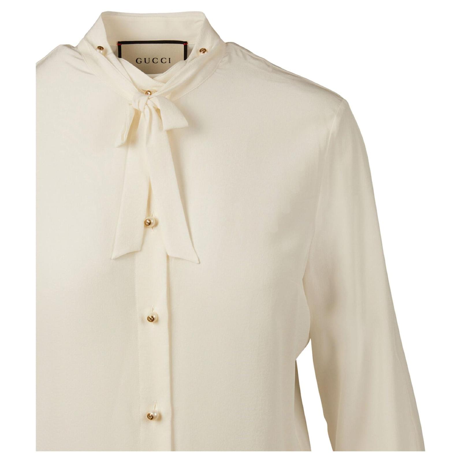 gucci white button down shirt