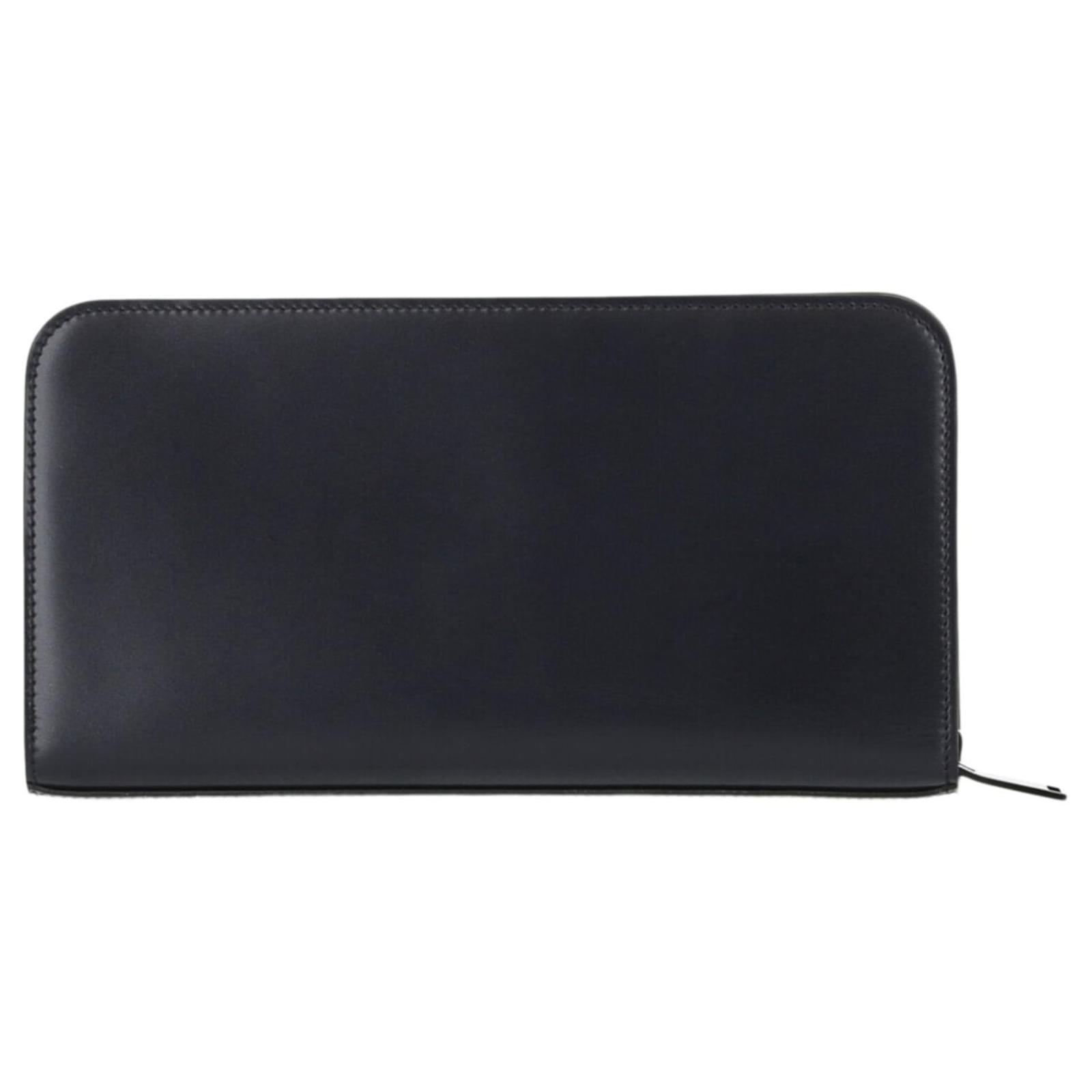 Saint Laurent Leather Zip-Around Wallet Blue ref.394985 - Joli Closet