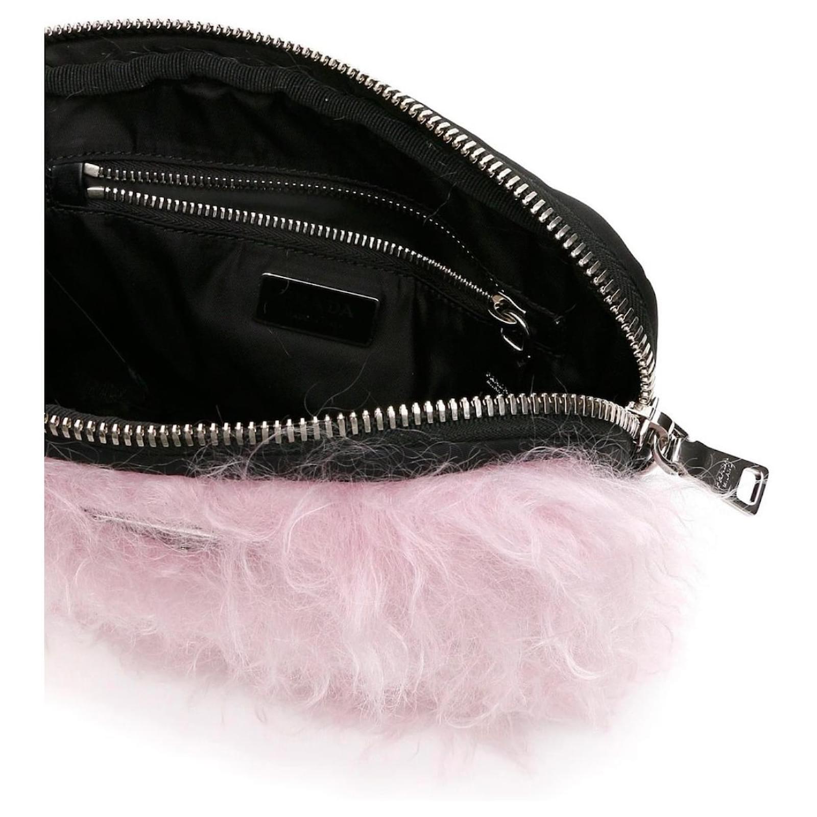 Prada Fluffy Chain Bag Pink  - Joli Closet