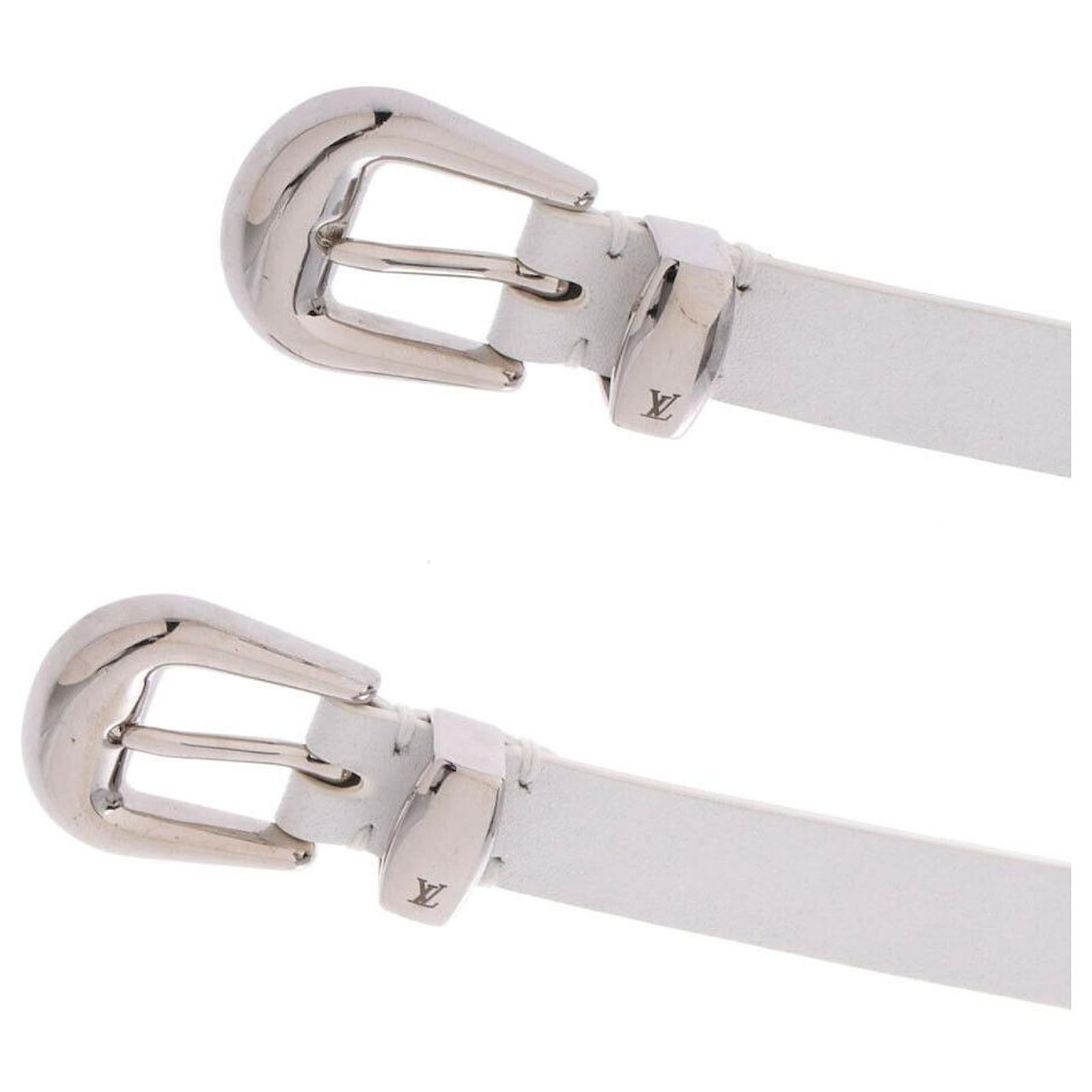 Louis Vuitton Belt White Leather ref.418388 Joli Closet