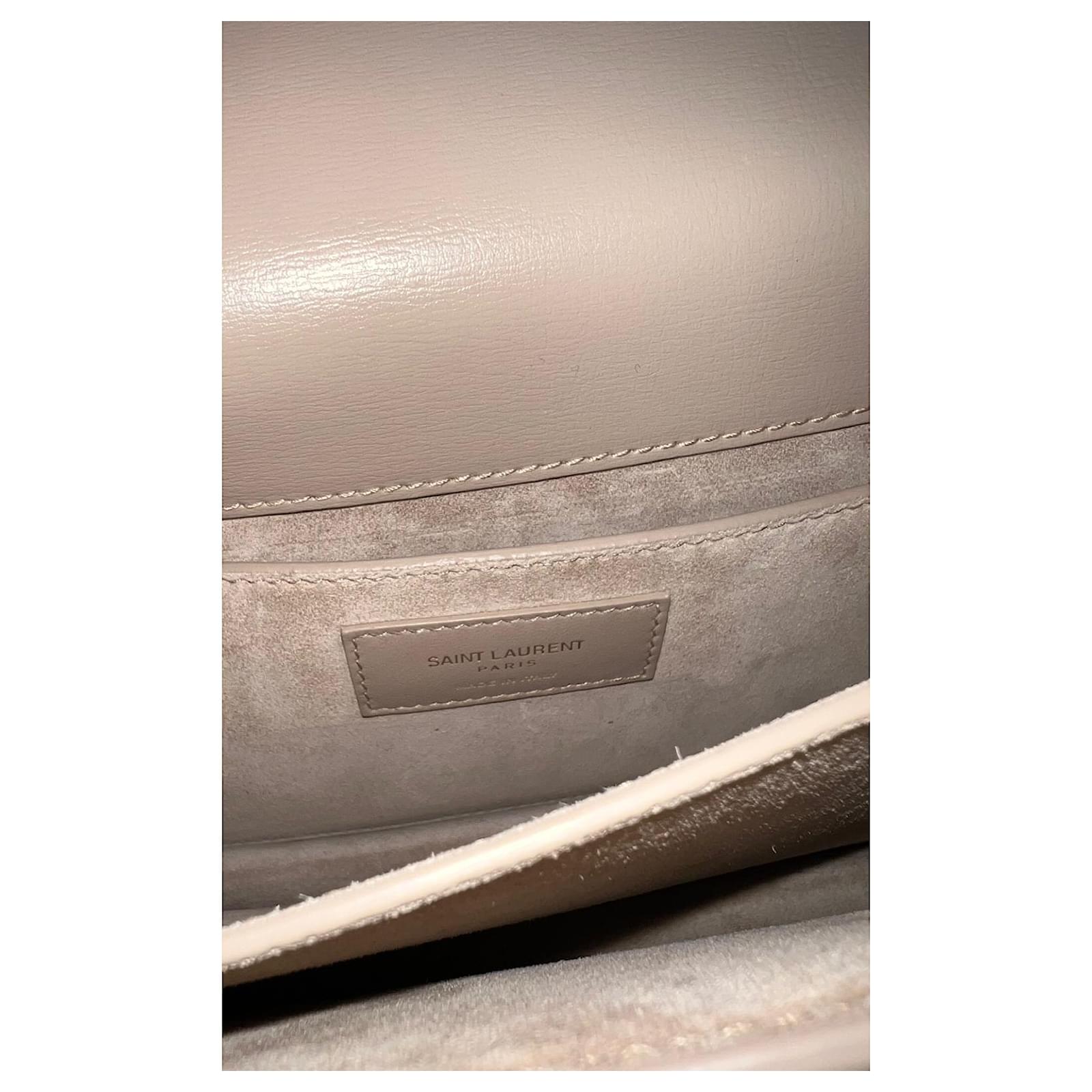 Sunset leather crossbody bag Saint Laurent Beige in Leather - 22022937