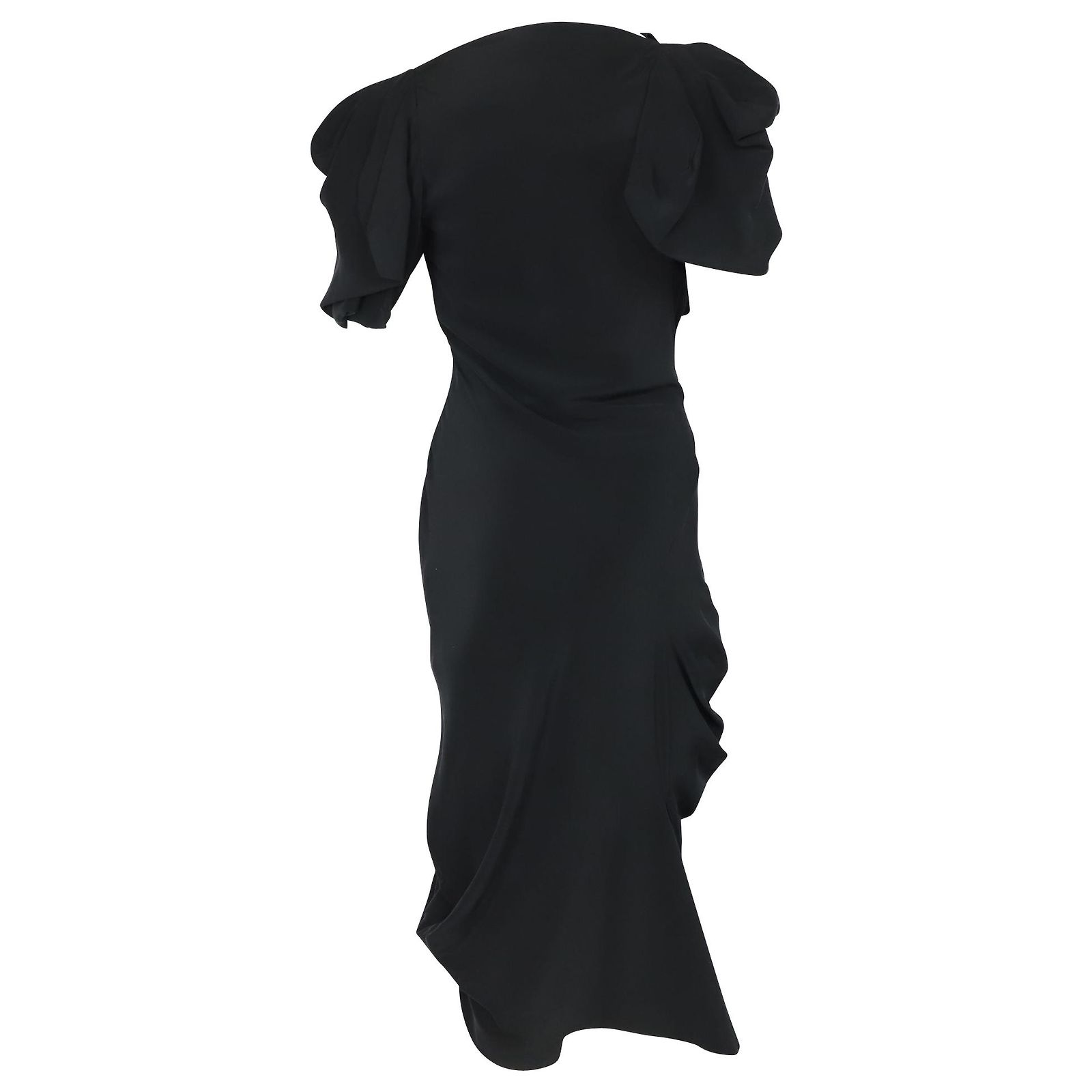 Robe Fourreau Vivienne Tam - Laine Et Soie Mélangées, Taille 6, Noire, Neuve Sans étiquettes