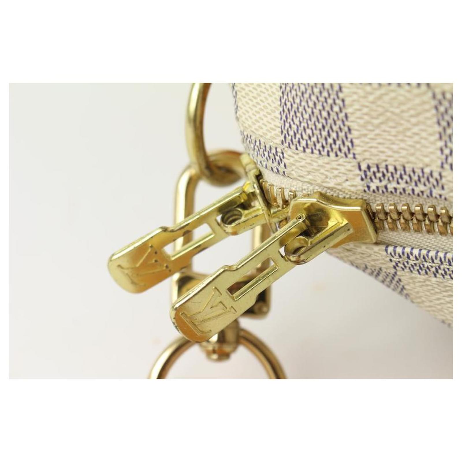 Louis Vuitton Damier azur Keepall Bandouliere Duffle with Strap Leather  ref.418924 - Joli Closet