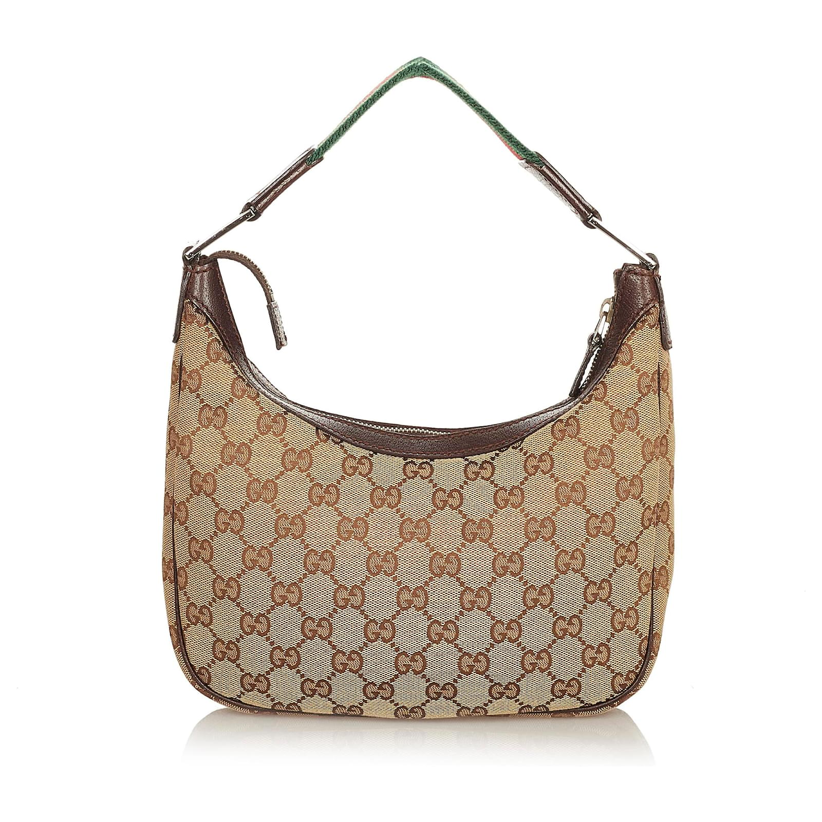 Gucci Brown Multi Canvas & Leather 8-23 Handbags