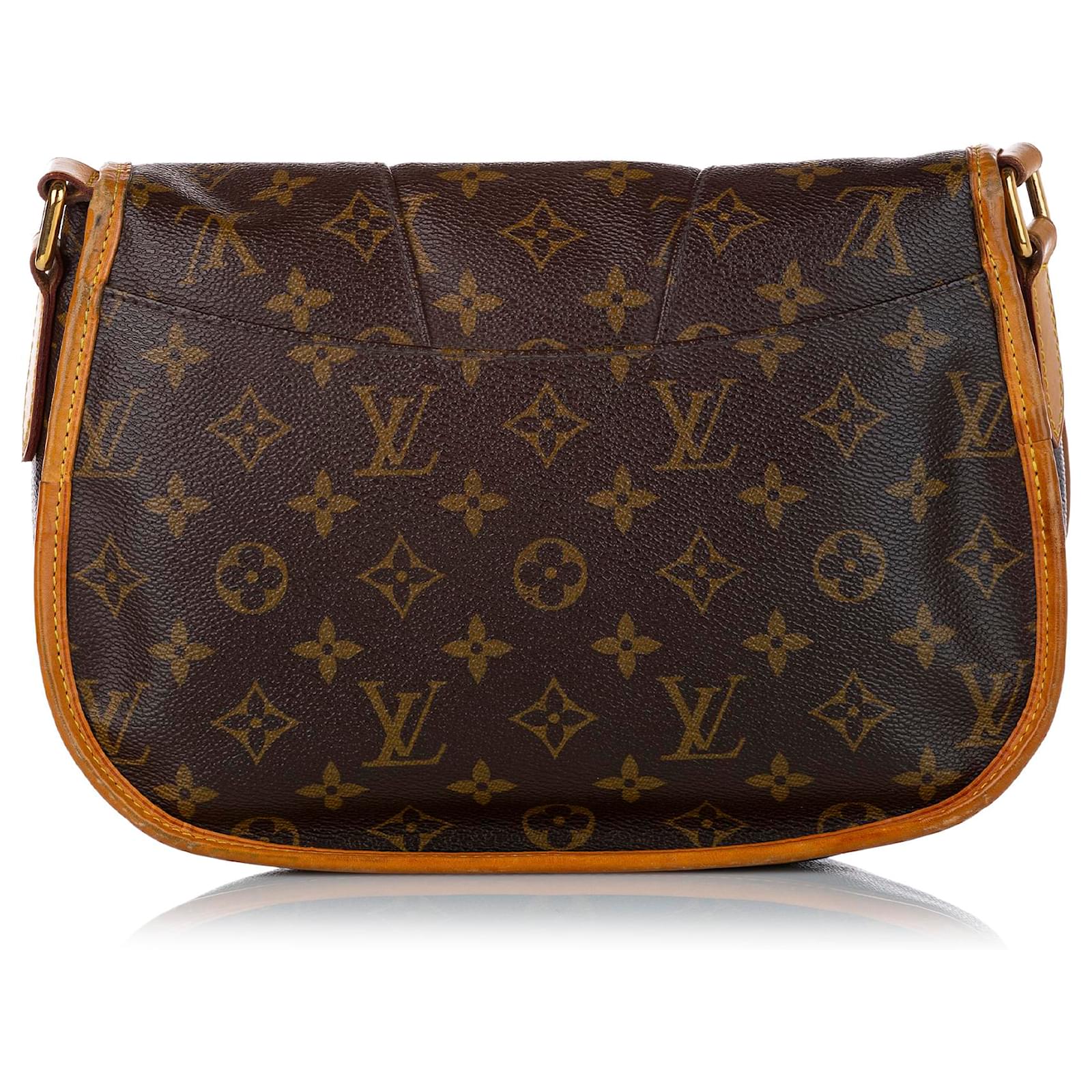 Louis Vuitton Brown Monogram Menilmontant PM Leather Cloth ref.419118 -  Joli Closet