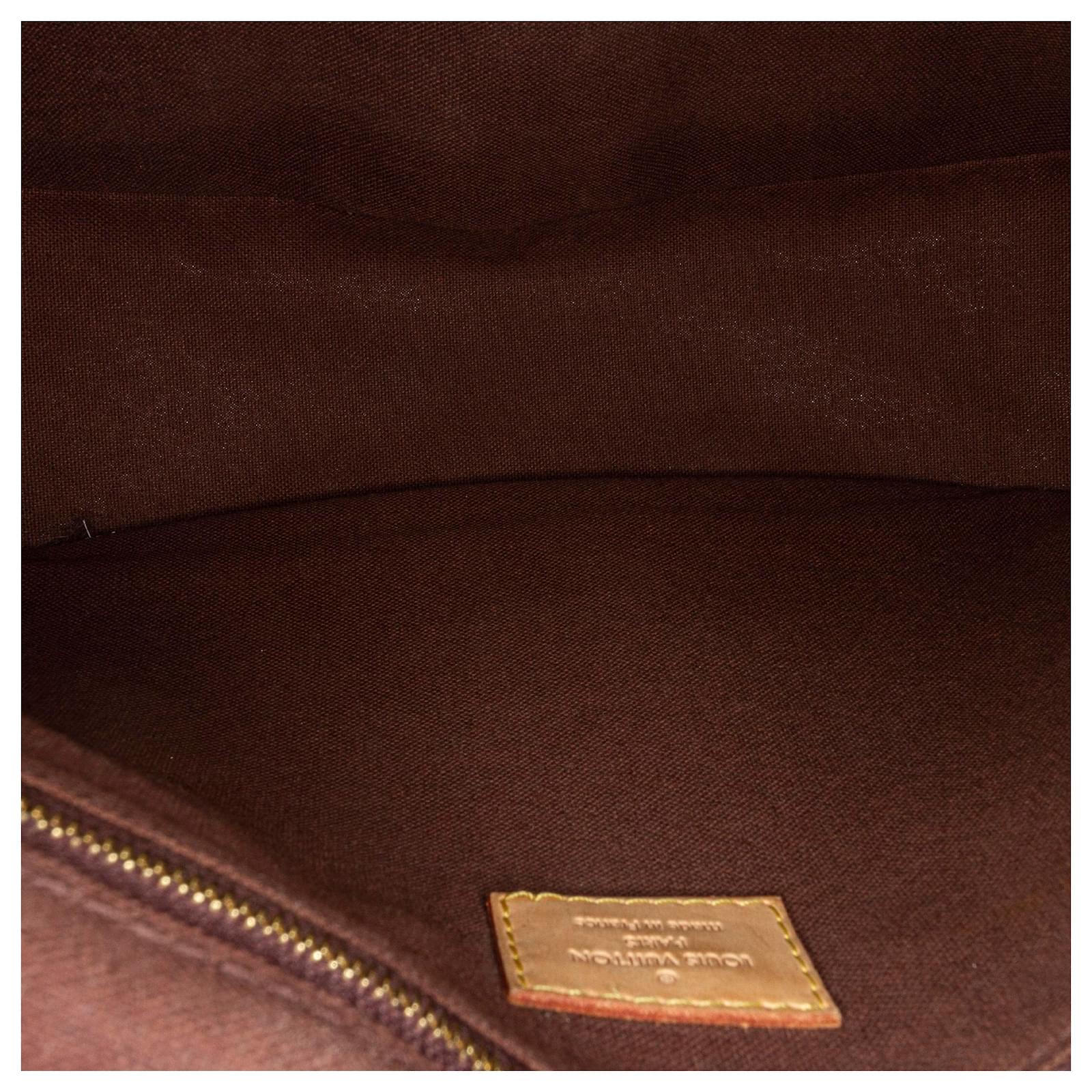 Louis Vuitton Brown Monogram Menilmontant PM Leather Cloth ref.419118 -  Joli Closet