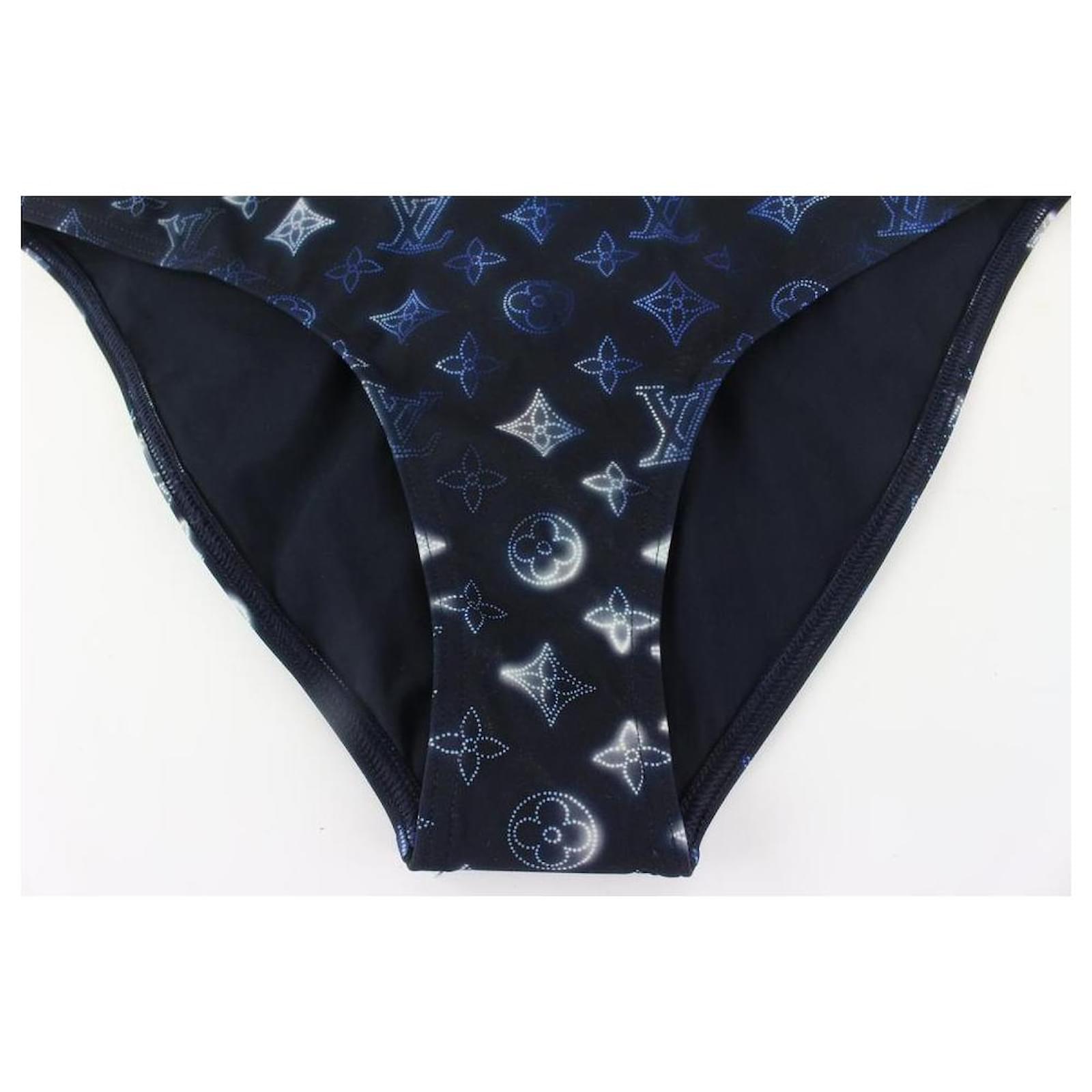 Louis Vuitton Size 36 Navy Mahina Monogram One-Piece Bathing Swim