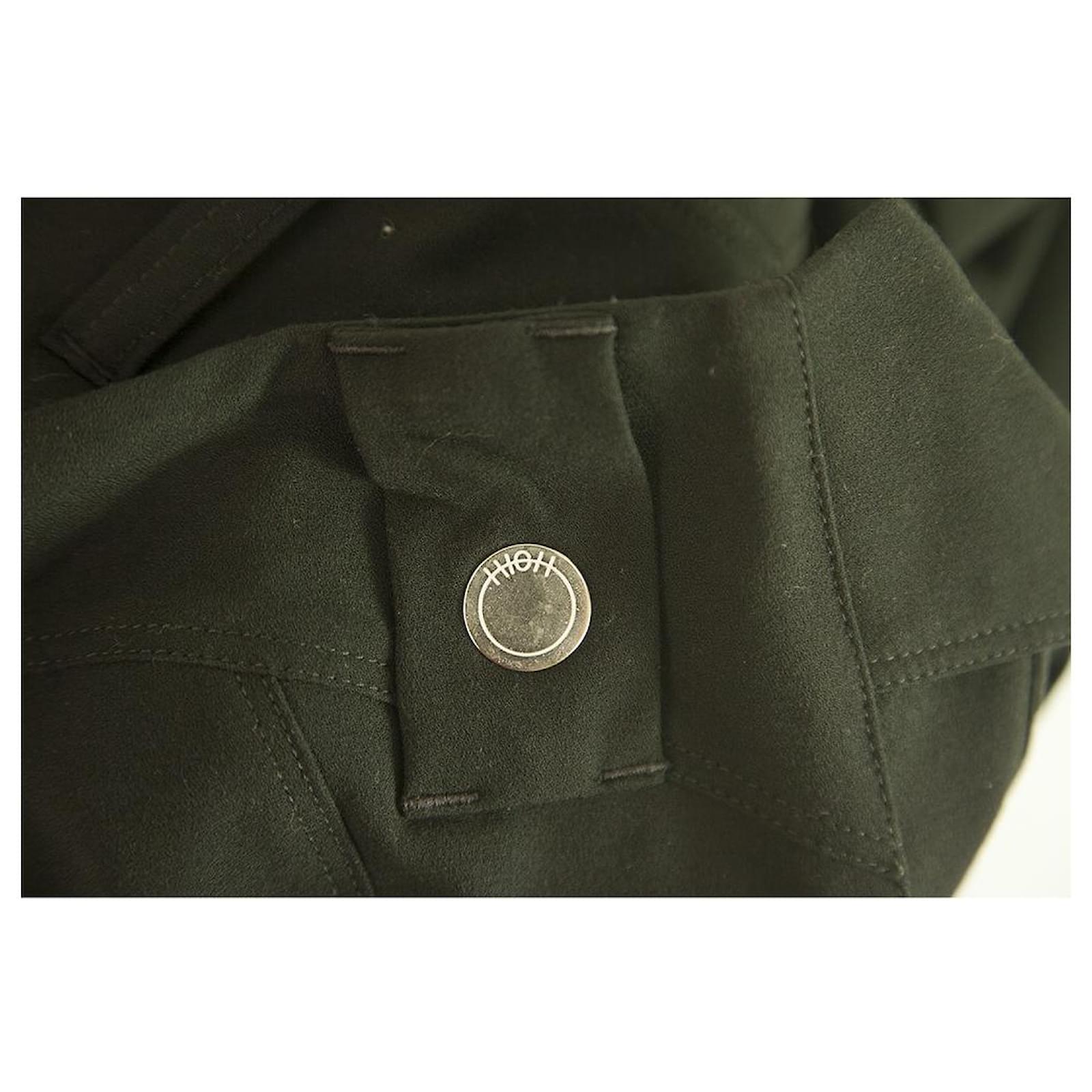 Autre Marque Black Pleated Button Front Closure Breeches Pants Trousers – size  40 It / US 4 Polyester Viscose Elastane ref.419426 - Joli Closet
