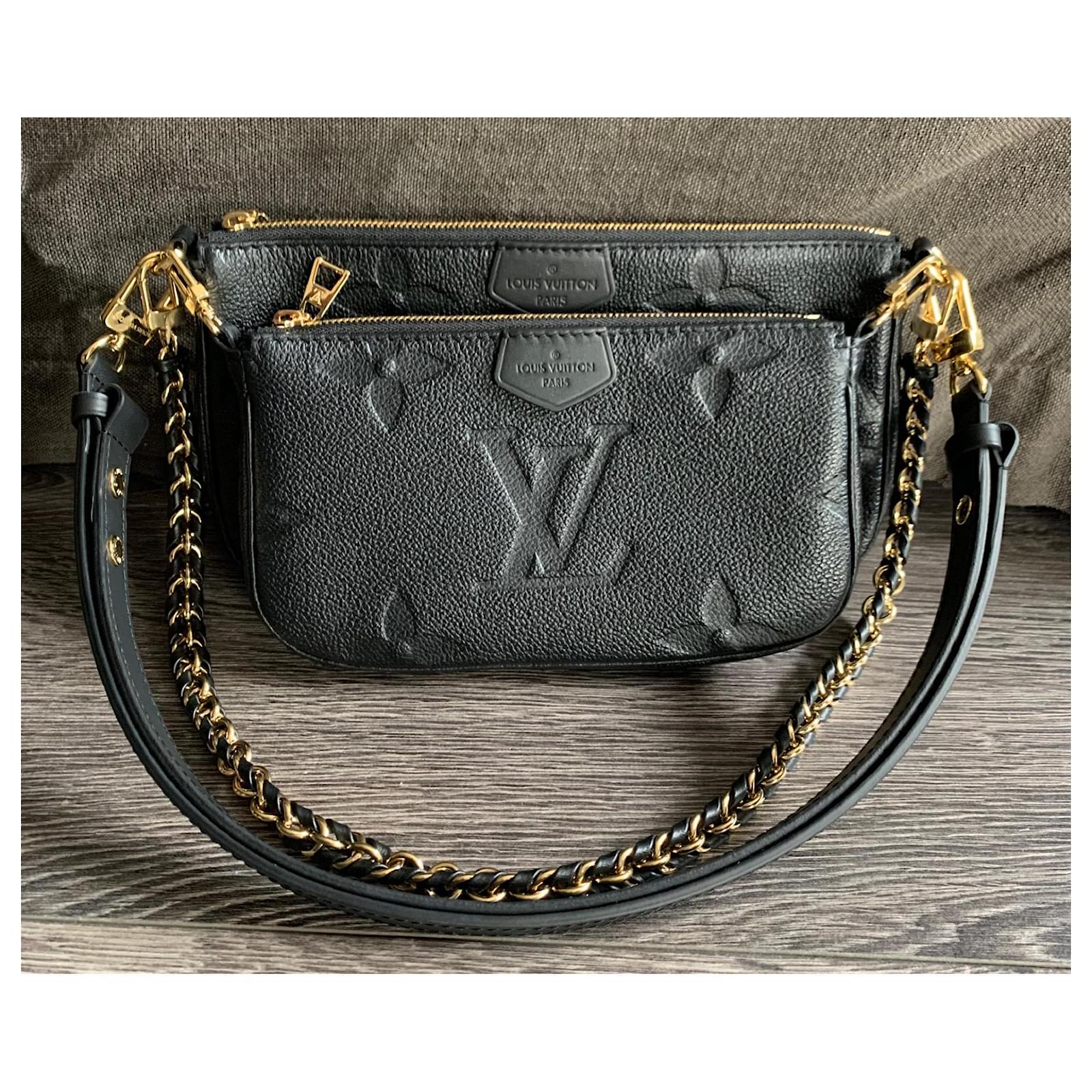 Louis Vuitton Accesorios Multi Pochette Negro Cuero ref.420809 - Joli Closet